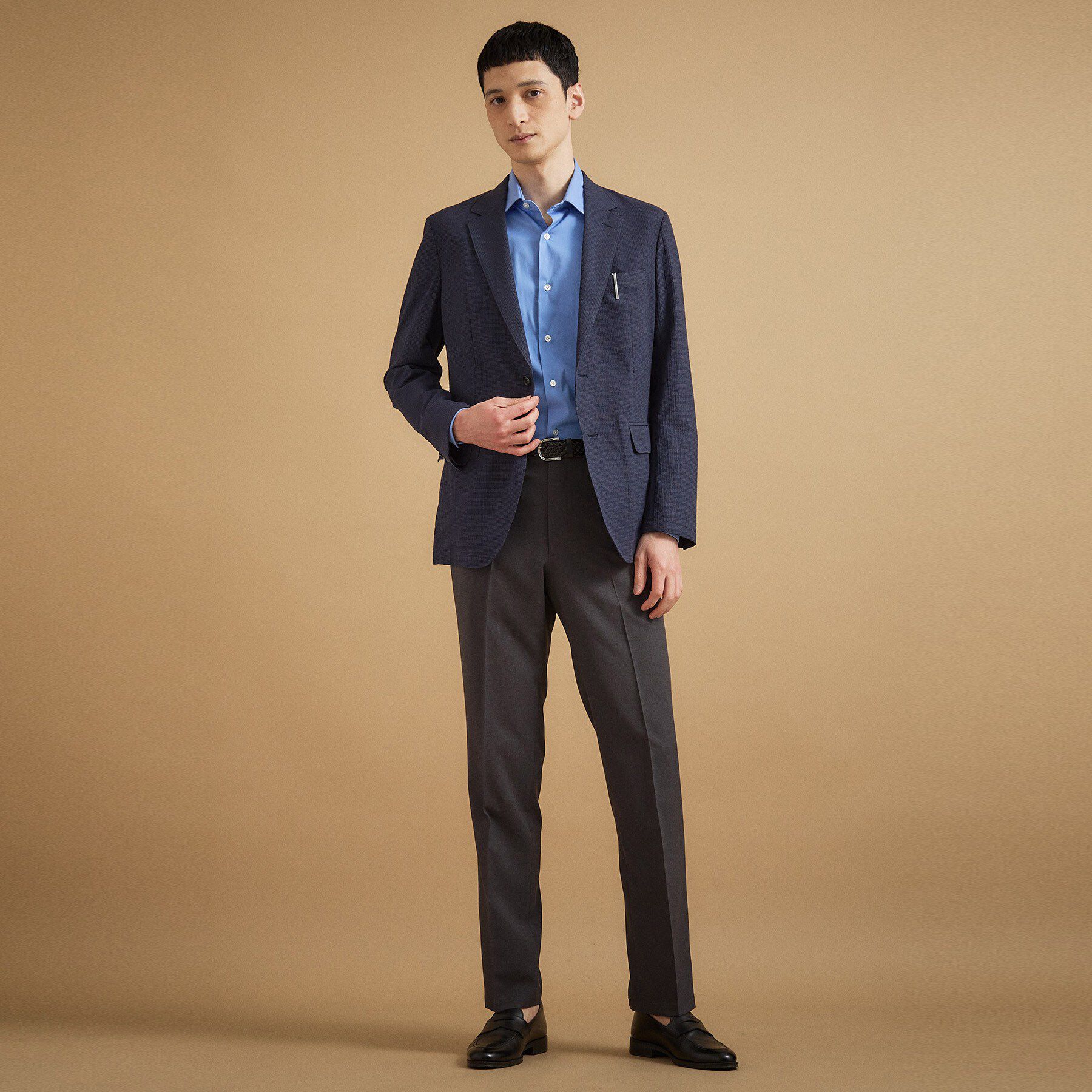 TAKEO KIKUCHI「【通気性】トリコットサッカー ジャケット」|テーラードジャケット|