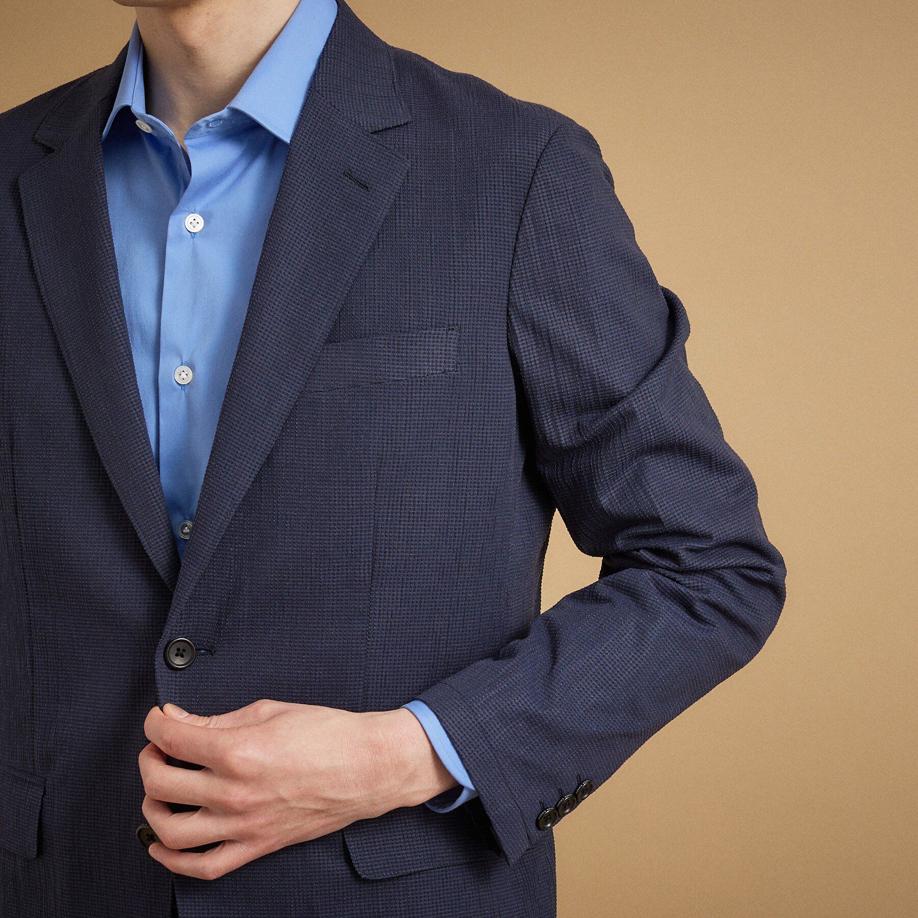 TAKEO KIKUCHI「【通気性】トリコットサッカー ジャケット」|テーラードジャケット|