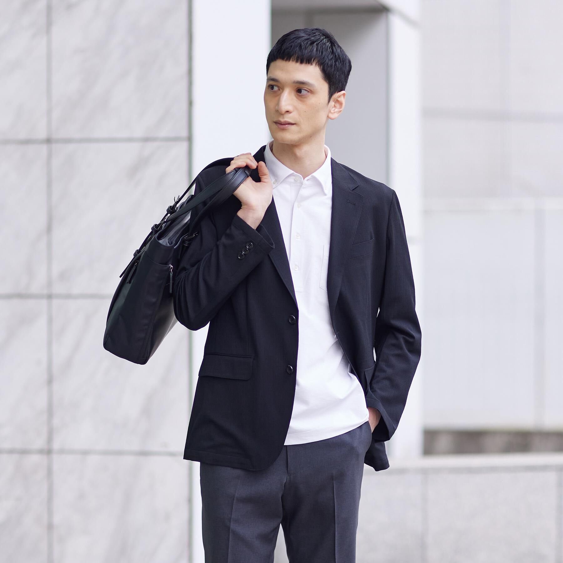 TAKEO KIKUCHI「【通気性】トリコットサッカー ジャケット」|テーラードジャケット|