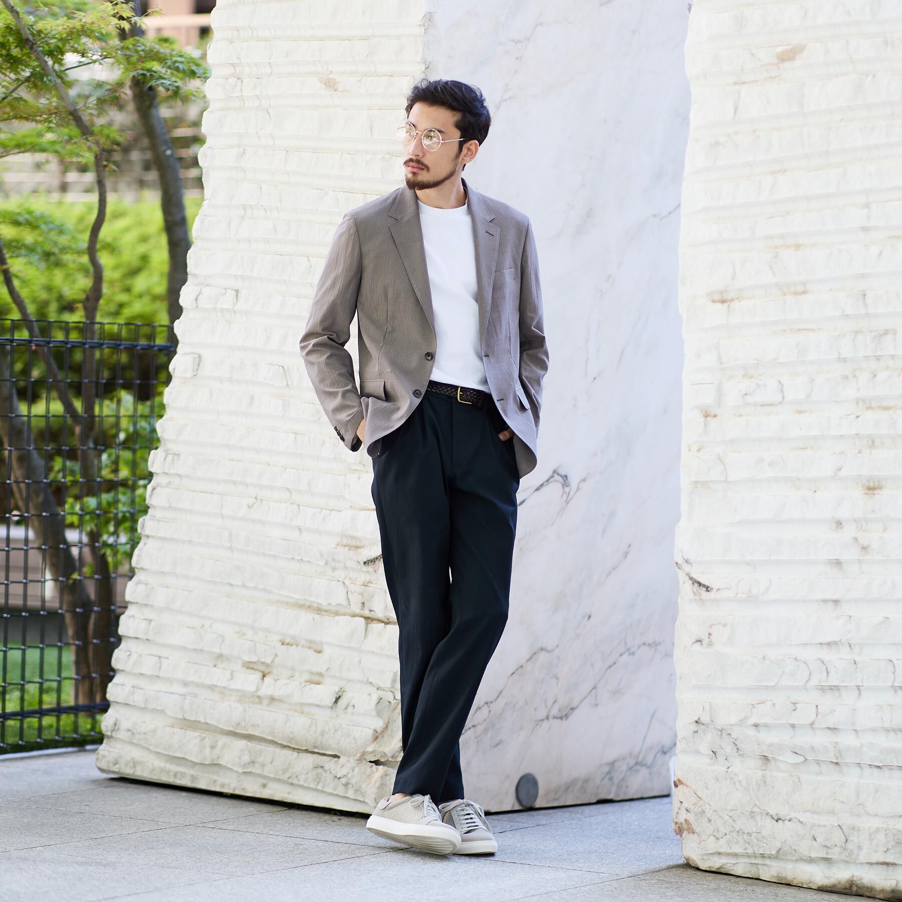 TAKEO KIKUCHI「【通気性】トリコットサッカー ジャケット」|テーラードジャケット|