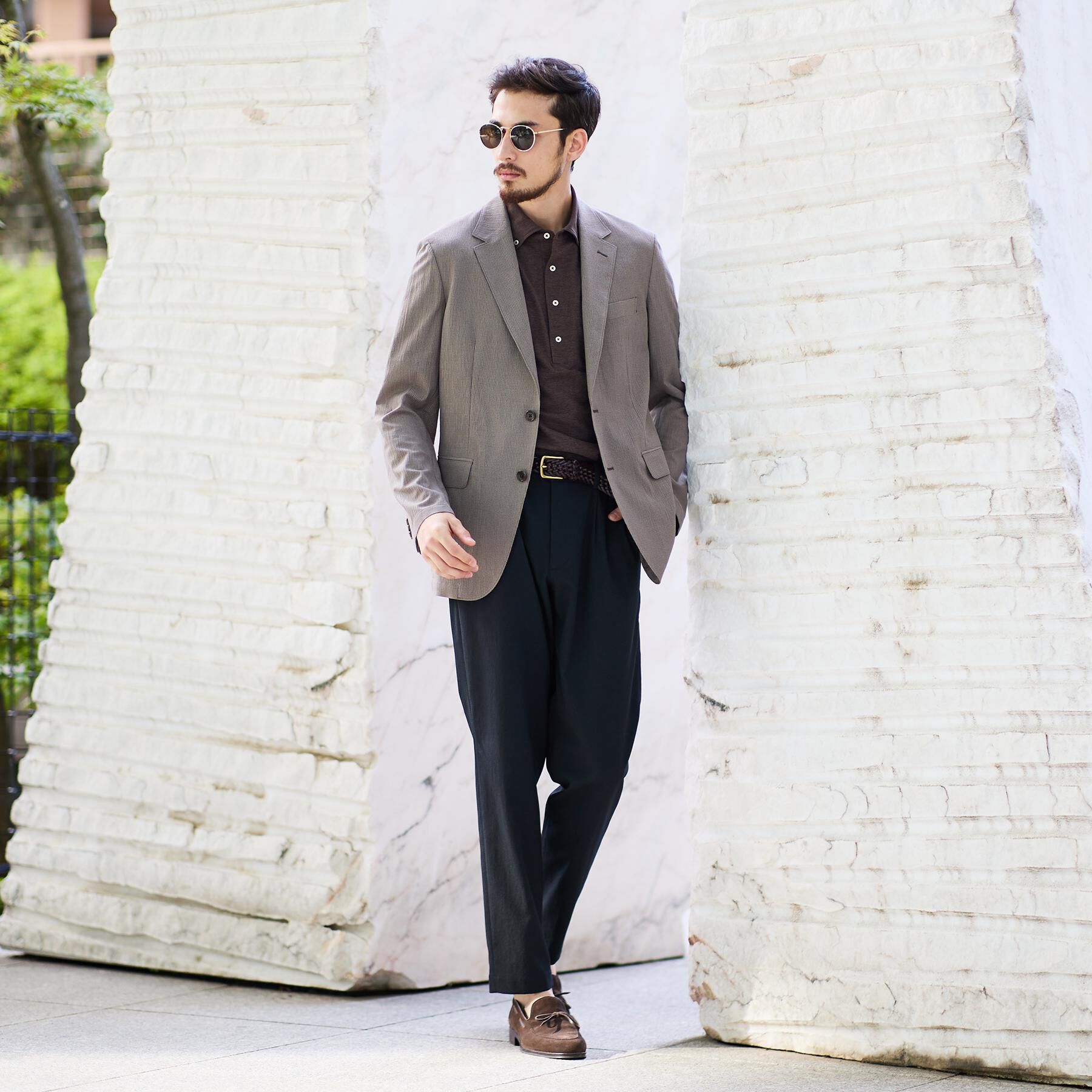 TAKEO KIKUCHI「【通気性】トリコットサッカー ジャケット」|テーラードジャケット|