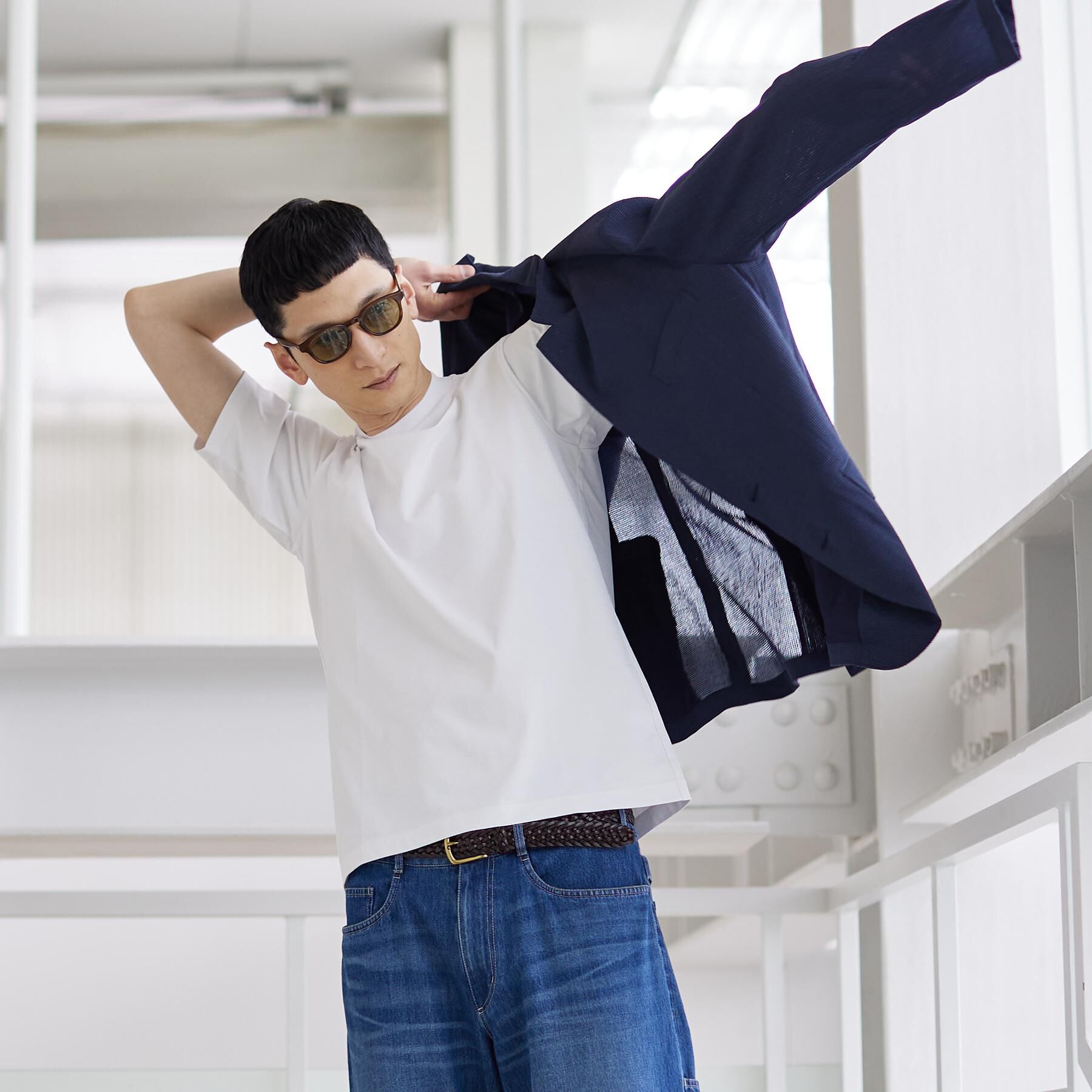 TAKEO KIKUCHI「【通気性】トリコットサッカー ジャケット」|テーラードジャケット|