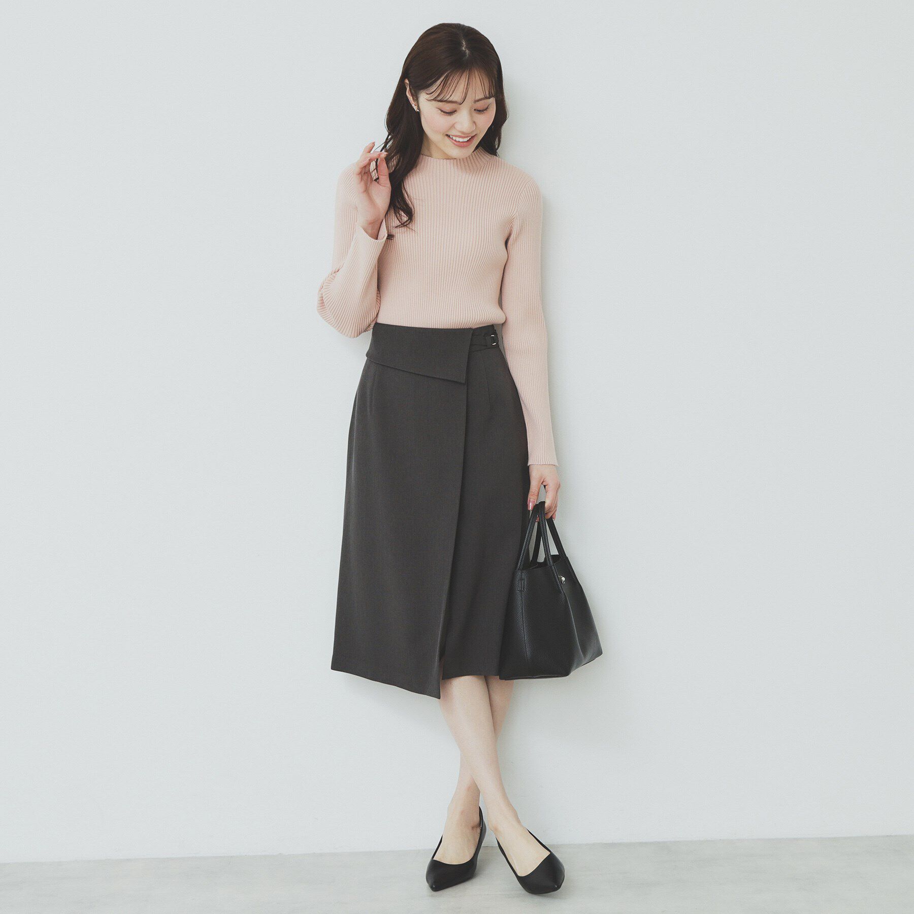 index「Aラインラップスカート【洗濯機洗い可/イージーアイロン/防シワ】」|スカート|