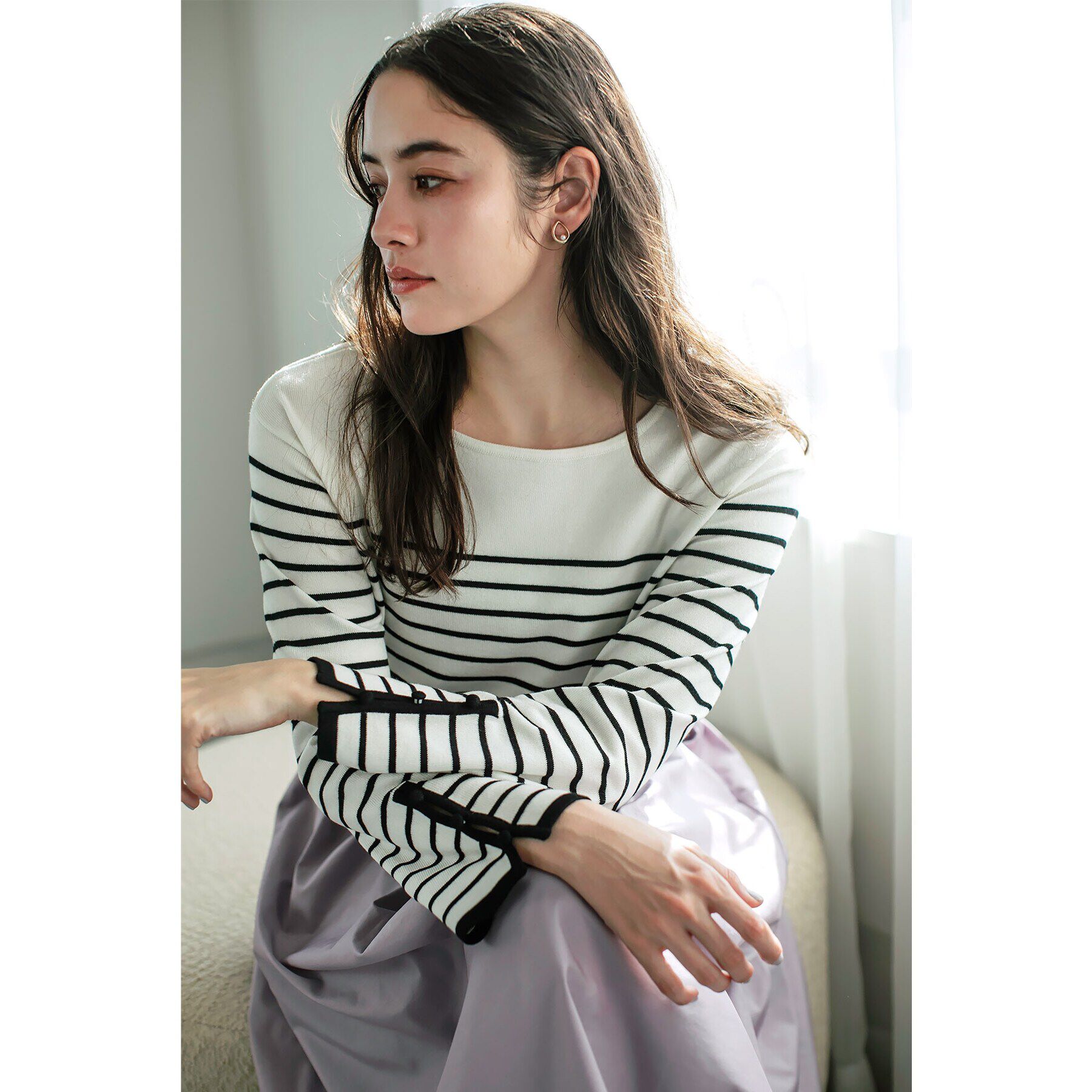 index「袖スリットスリーブニット【洗濯機洗い可】」|ニット・セーター|