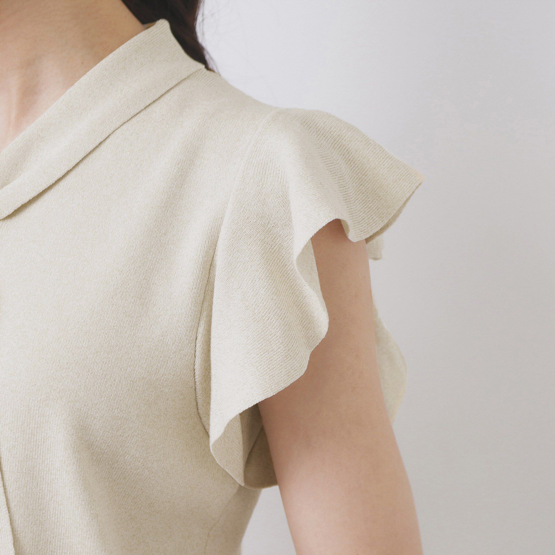 index「フレアスリーブボウタイニット【洗濯機洗い可/接触冷感/抗ピル】」|ニット・セーター|