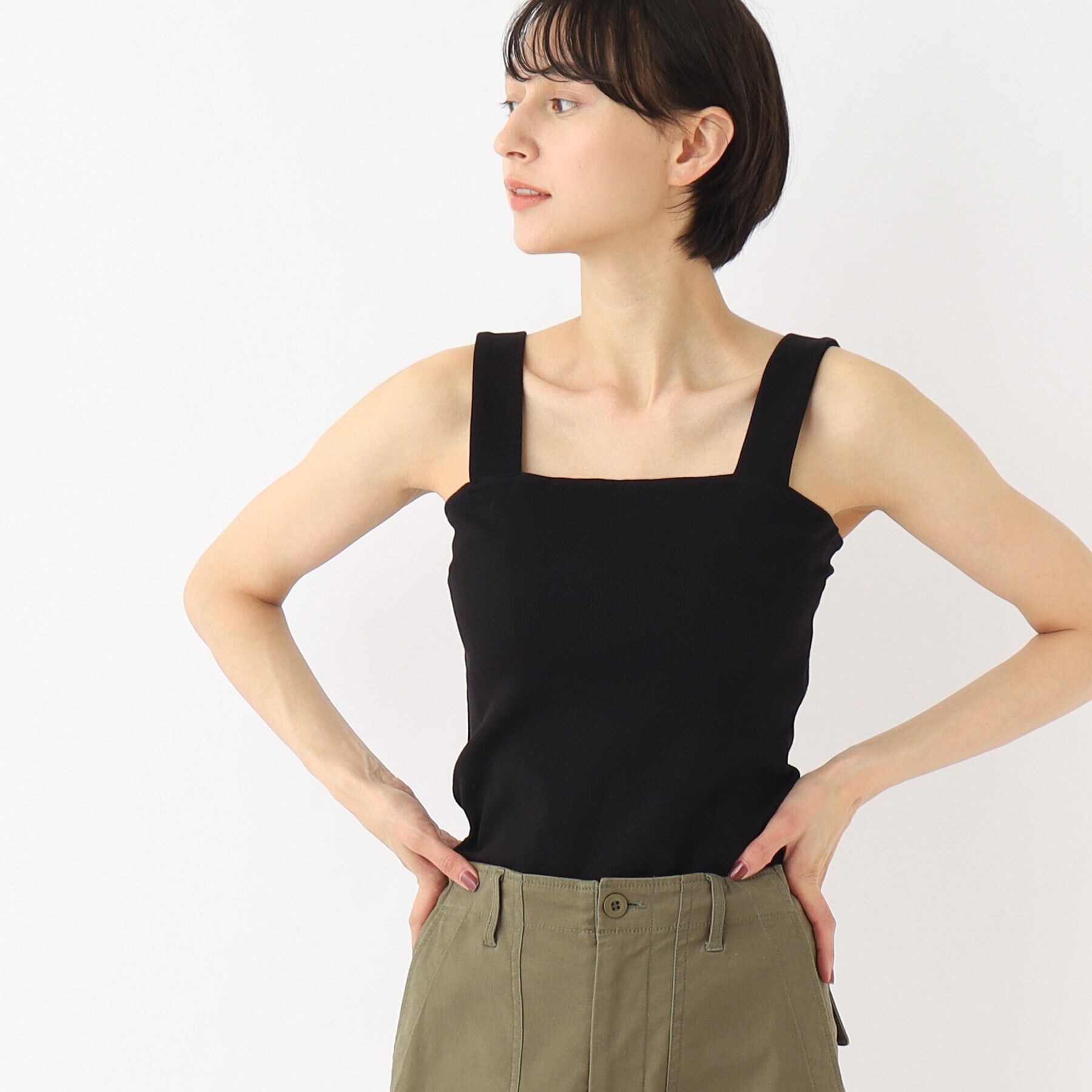 OPAQUE.CLIP「ワイドストラップキャミソール【洗濯機洗い可】」|キャミソール|