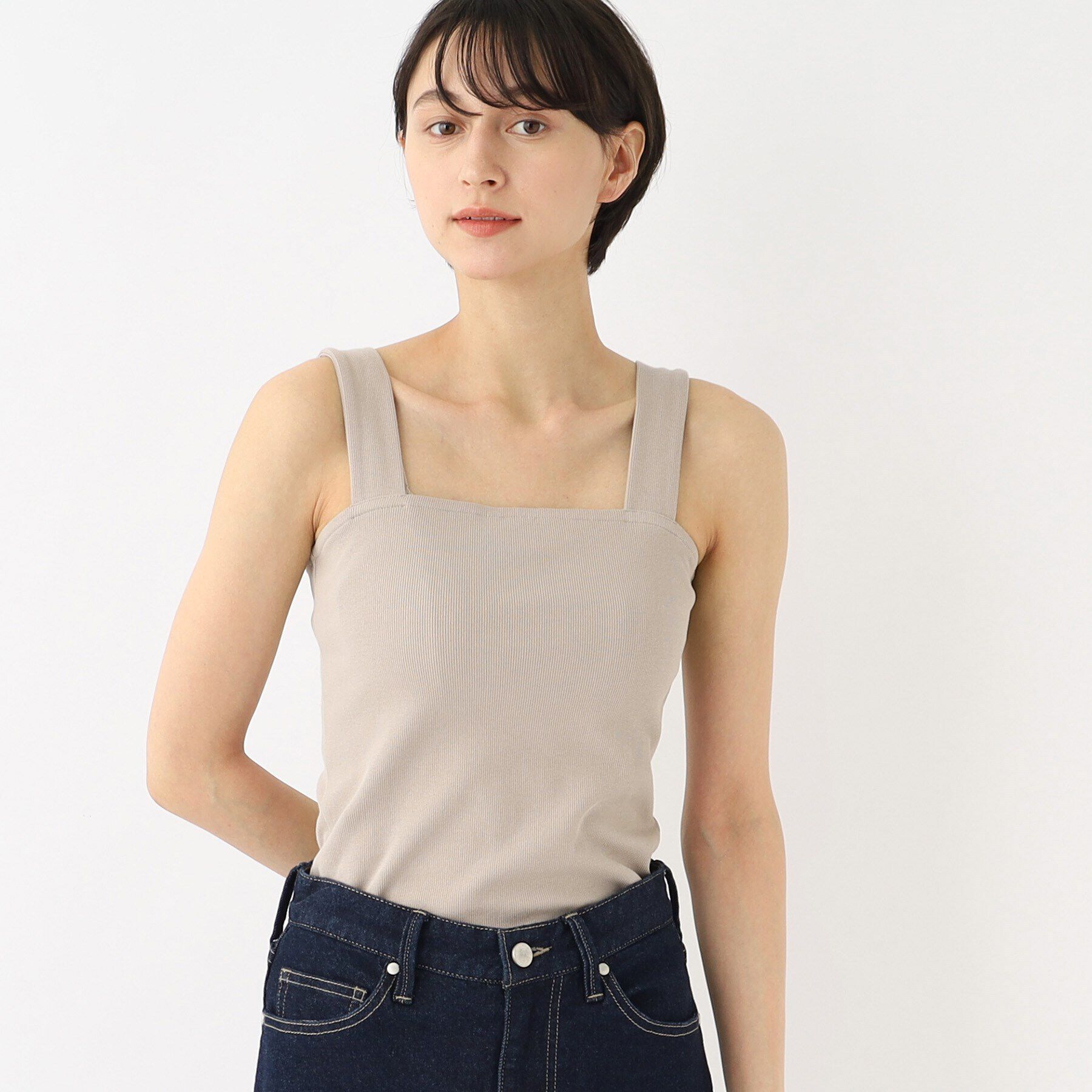 OPAQUE.CLIP「ワイドストラップキャミソール【洗濯機洗い可】」|キャミソール|