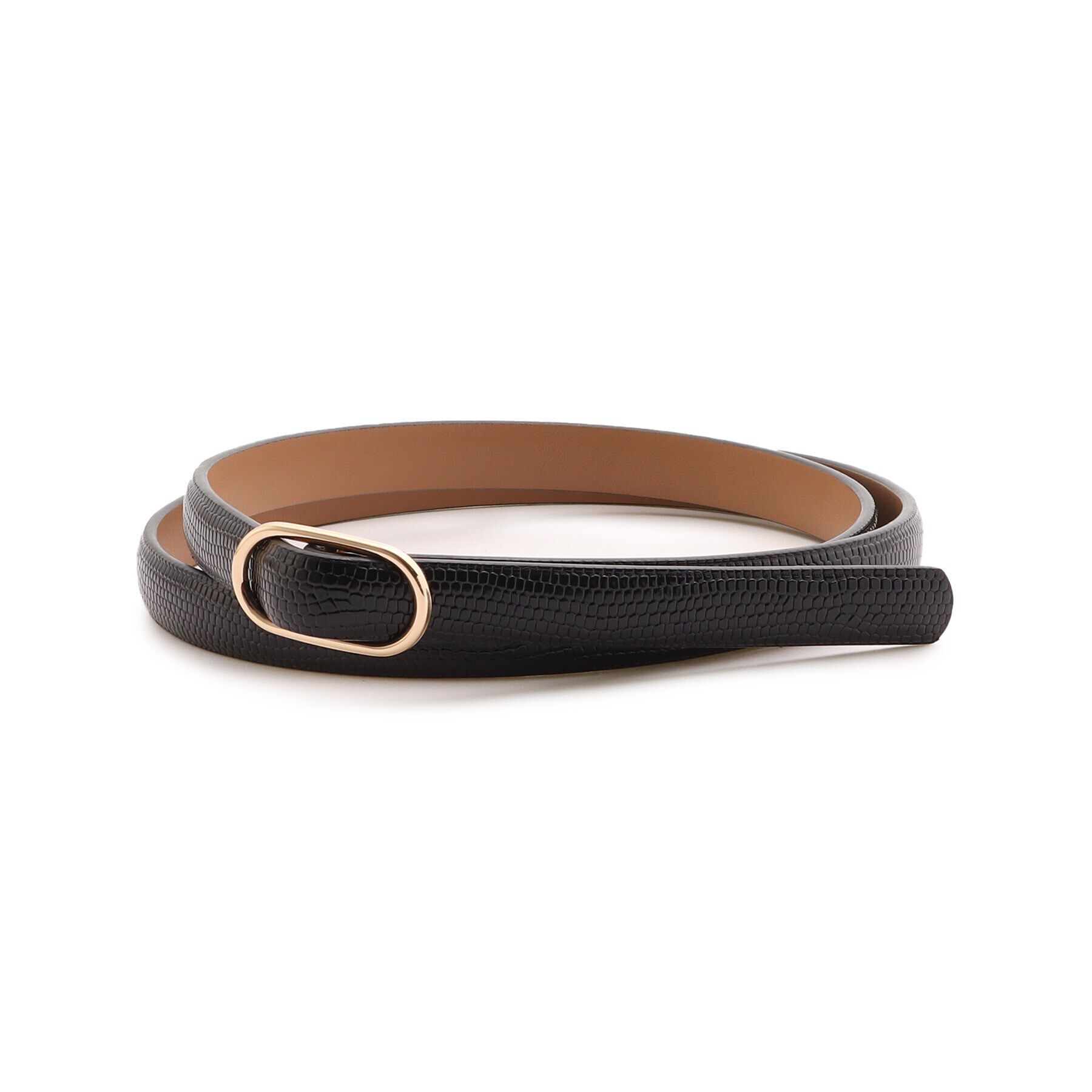 OPAQUE.CLIP「ノンホール細ベルト」|ベルト|ブラック(119)