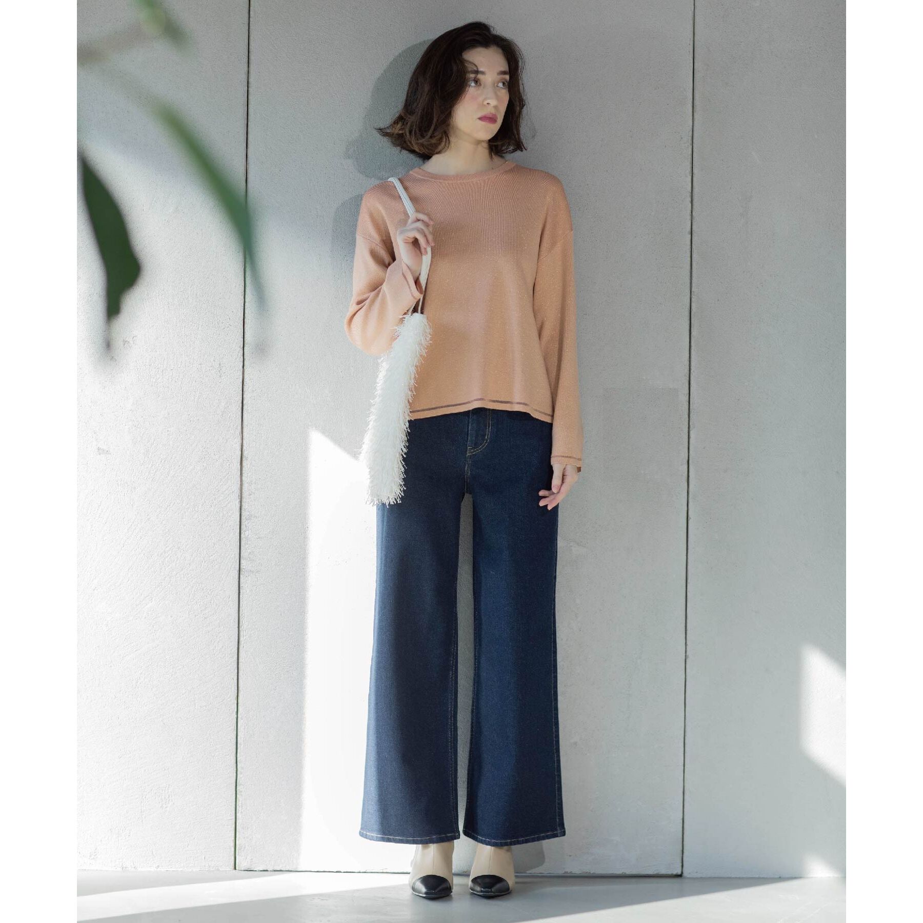 OPAQUE.CLIP「《SS-LLsize》ストレッチバギーデニム【洗濯機洗い可】」|デニム|