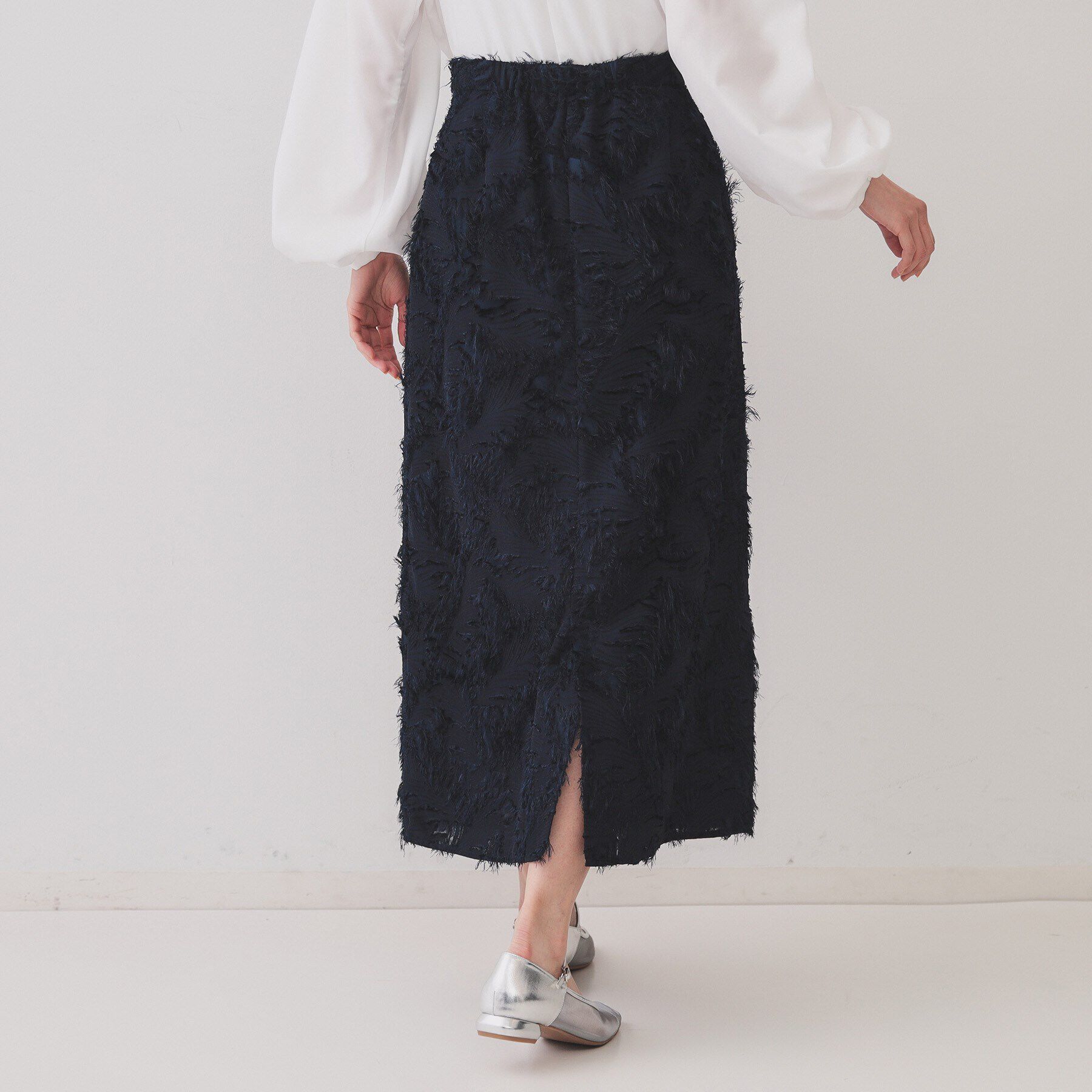 OPAQUE.CLIP「フリンジジャーカードナロースカート【洗える】」|スカート|