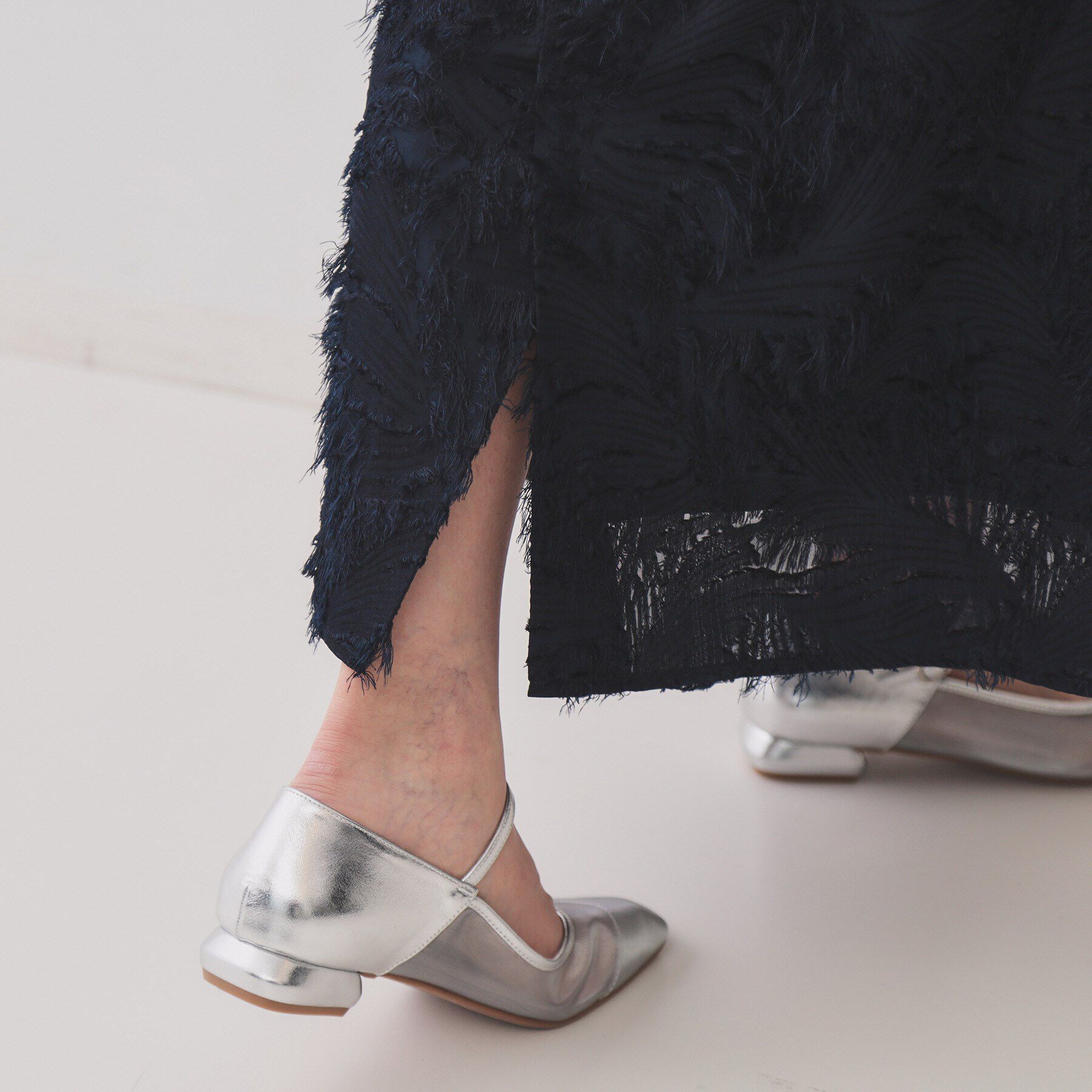 OPAQUE.CLIP「フリンジジャーカードナロースカート【洗える】」|スカート|