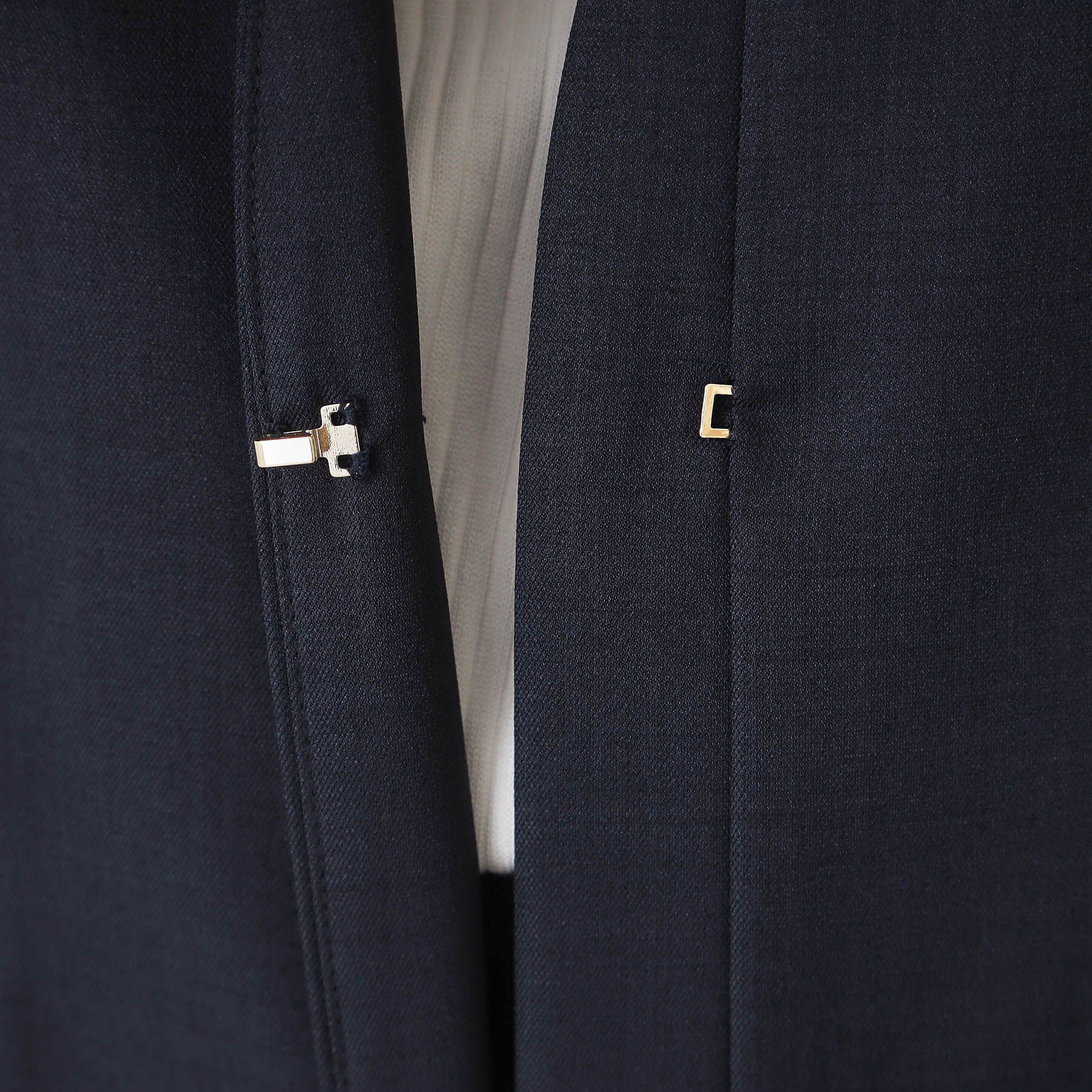 OPAQUE.CLIP「ストレッチリネンライクVネックジャケット/セットアップ対応【洗濯機洗い可/防シワ】」|ノーカラージャケット|