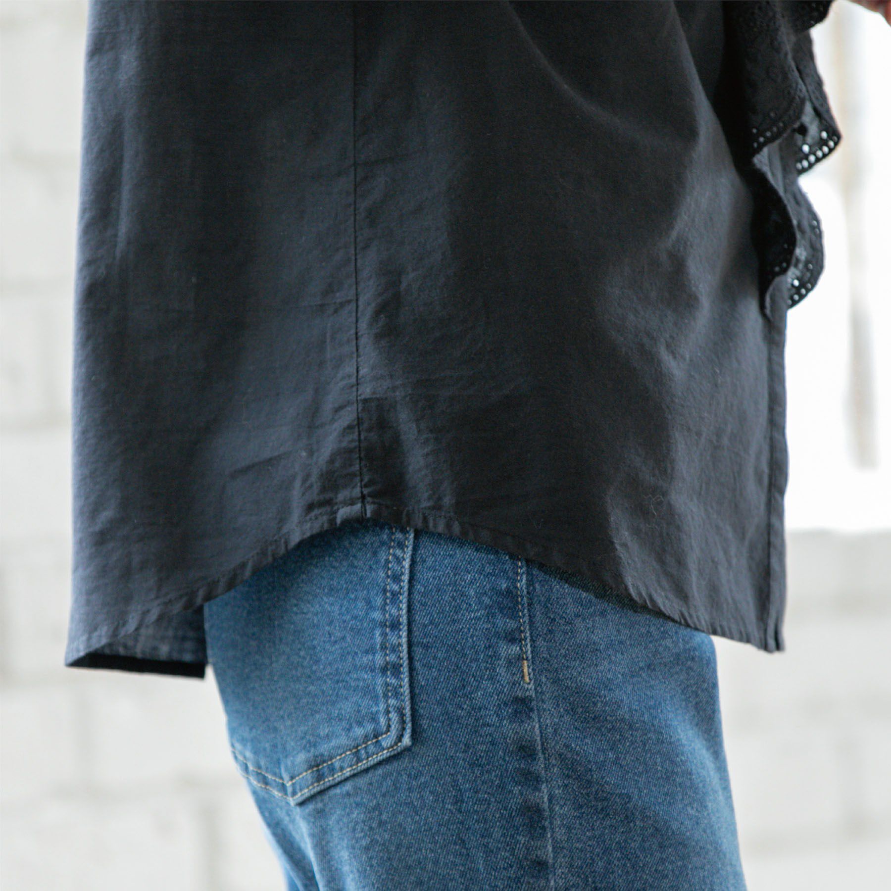 OPAQUE.CLIP「刺繍レースカラーブラウス」|シャツ・ブラウス|