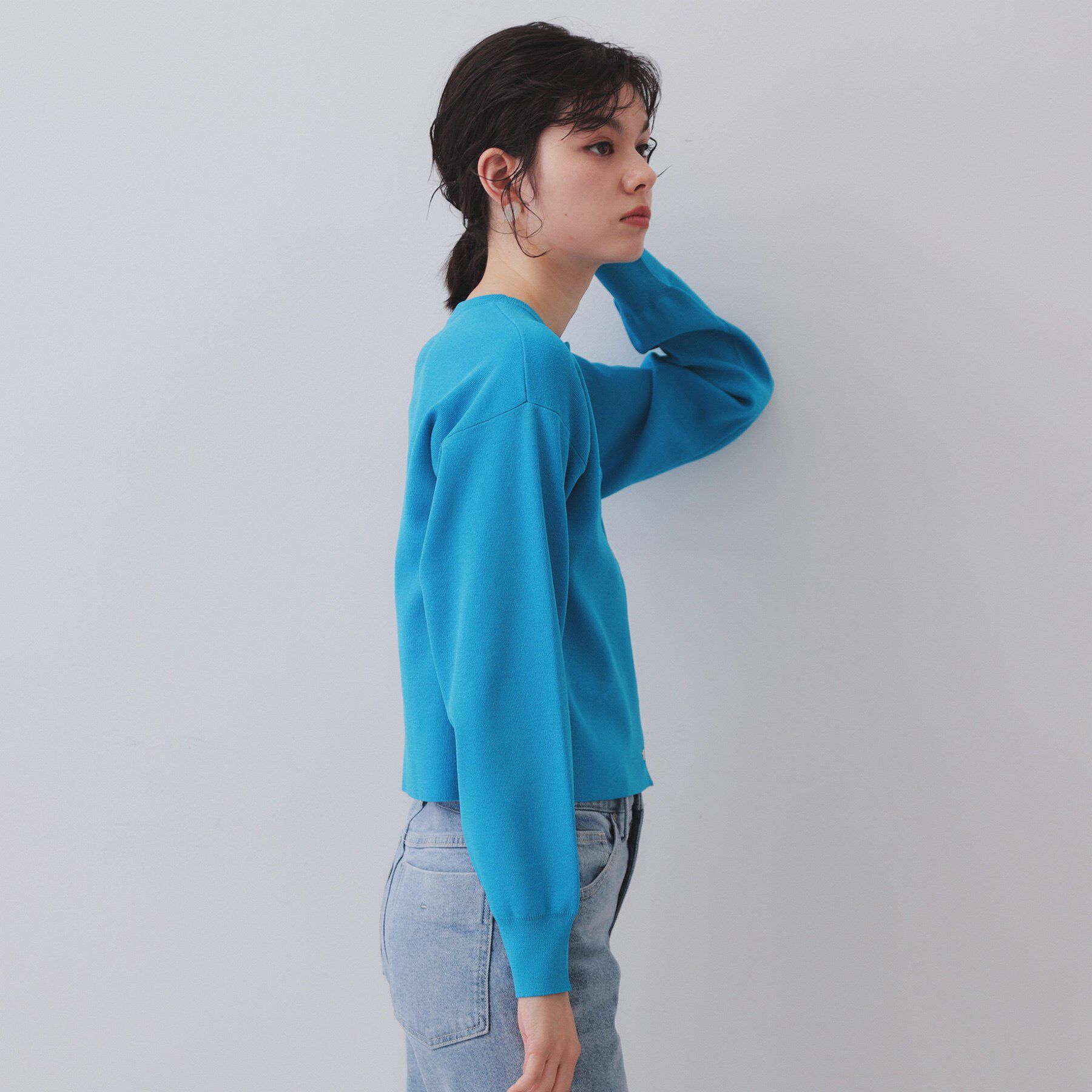 OPAQUE.CLIP「スナップボタンショートニットカーディガン【洗濯機洗い可/抗ピル】」|カーディガン|