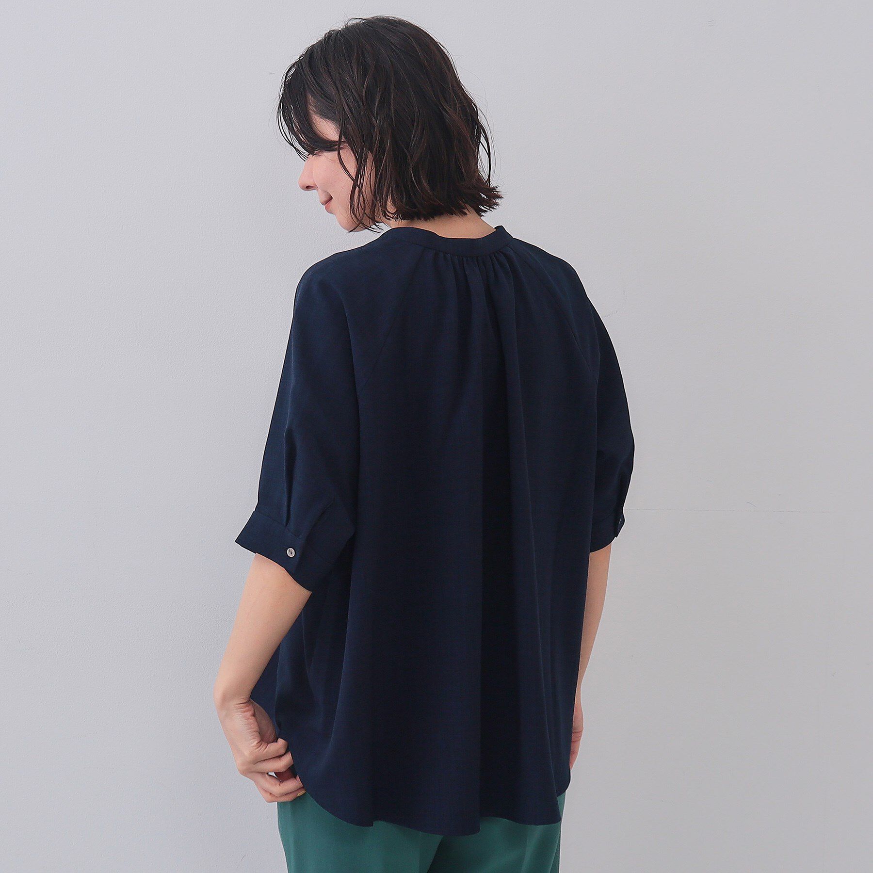 OPAQUE.CLIP「タックスキッパーブラウス【洗濯機洗い可】」|シャツ・ブラウス|