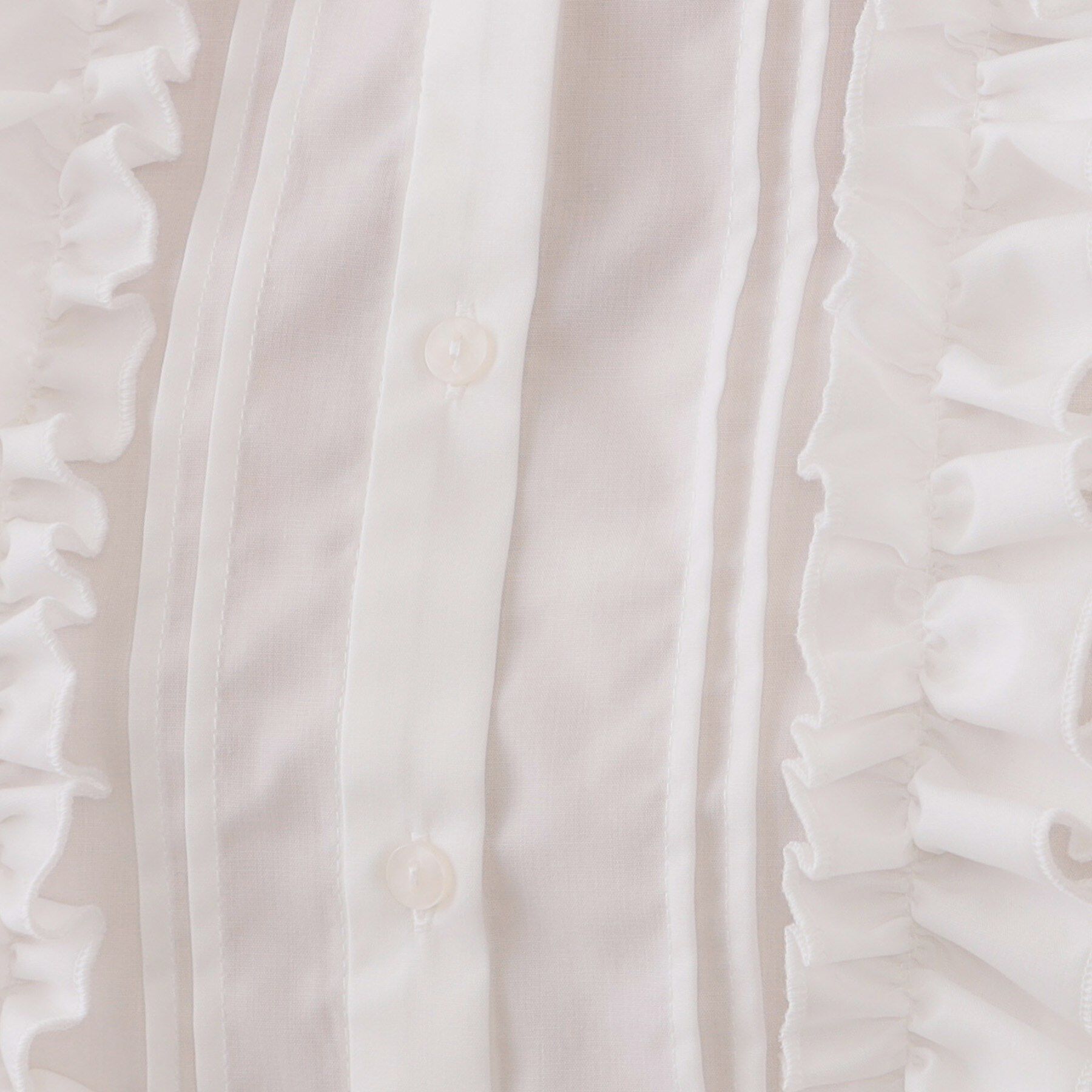 OPAQUE.CLIP「フリルショートシャツ【洗濯機洗い可】」|シャツ・ブラウス|