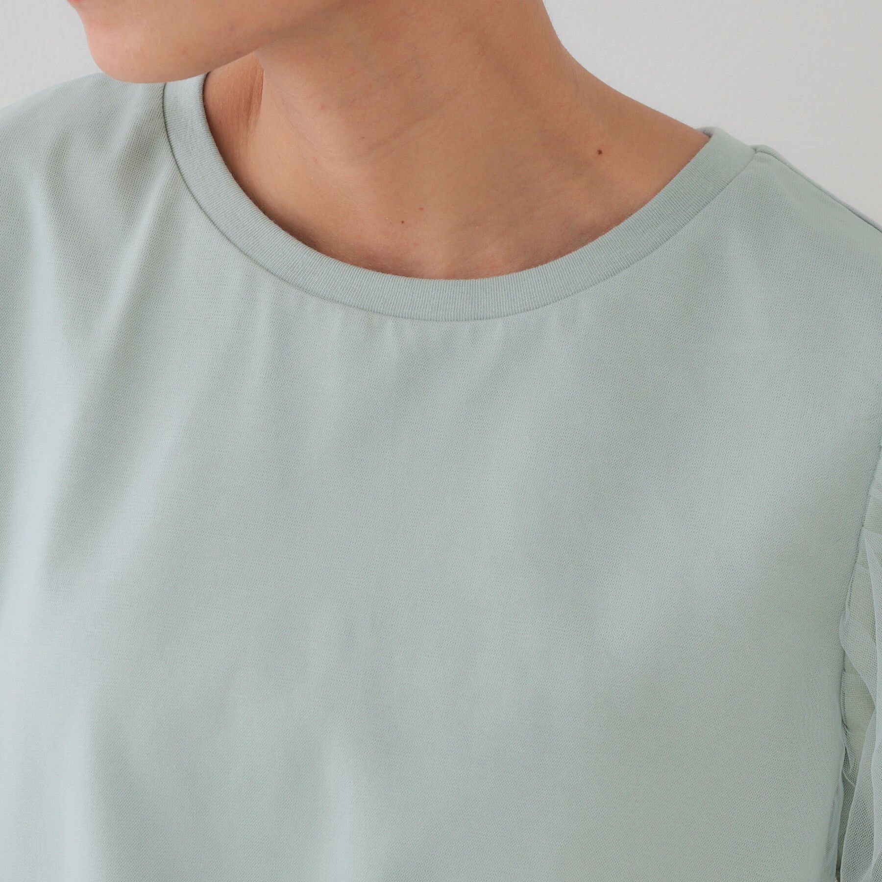 OPAQUE.CLIP「チュールレイヤードトップス【洗濯機洗い可】」|Tシャツ・カットソー|