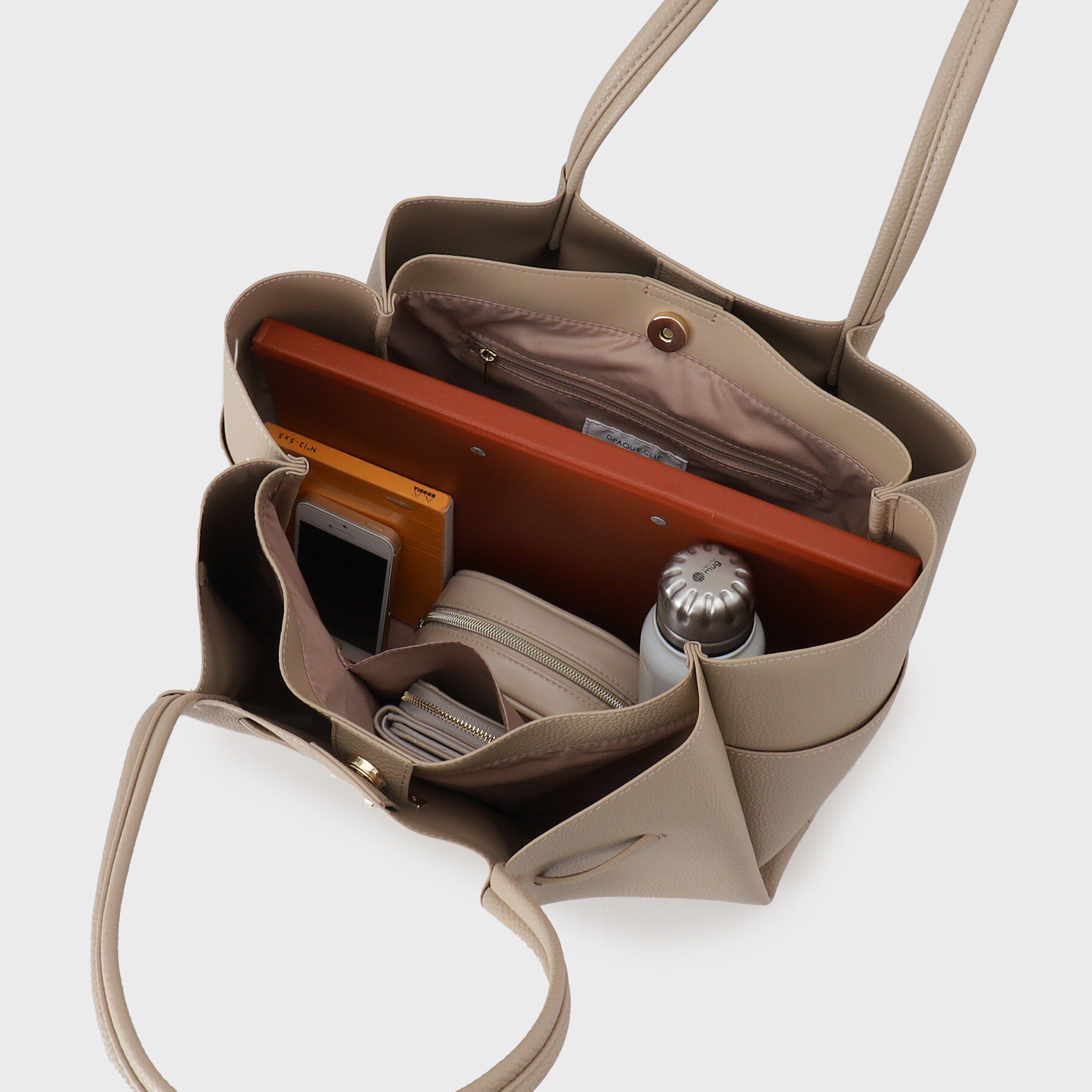 OPAQUE.CLIP「【軽量/A4サイズ対応/通勤対応】フロントベルトデザイントートバッグ」|トートバッグ|