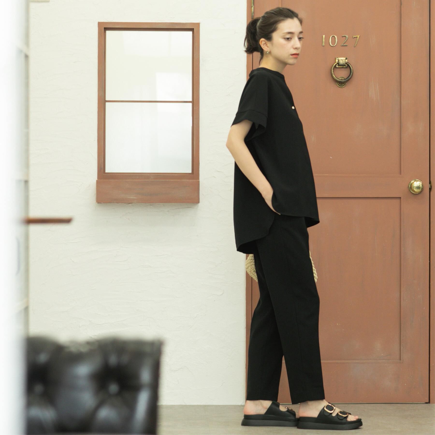 OPAQUE.CLIP「スキッパーブラウス【防シワ/ストレッチ/洗濯機OK】《5色展開/SS-LLサイズ/セットアップ対応》」|シャツ・ブラウス|