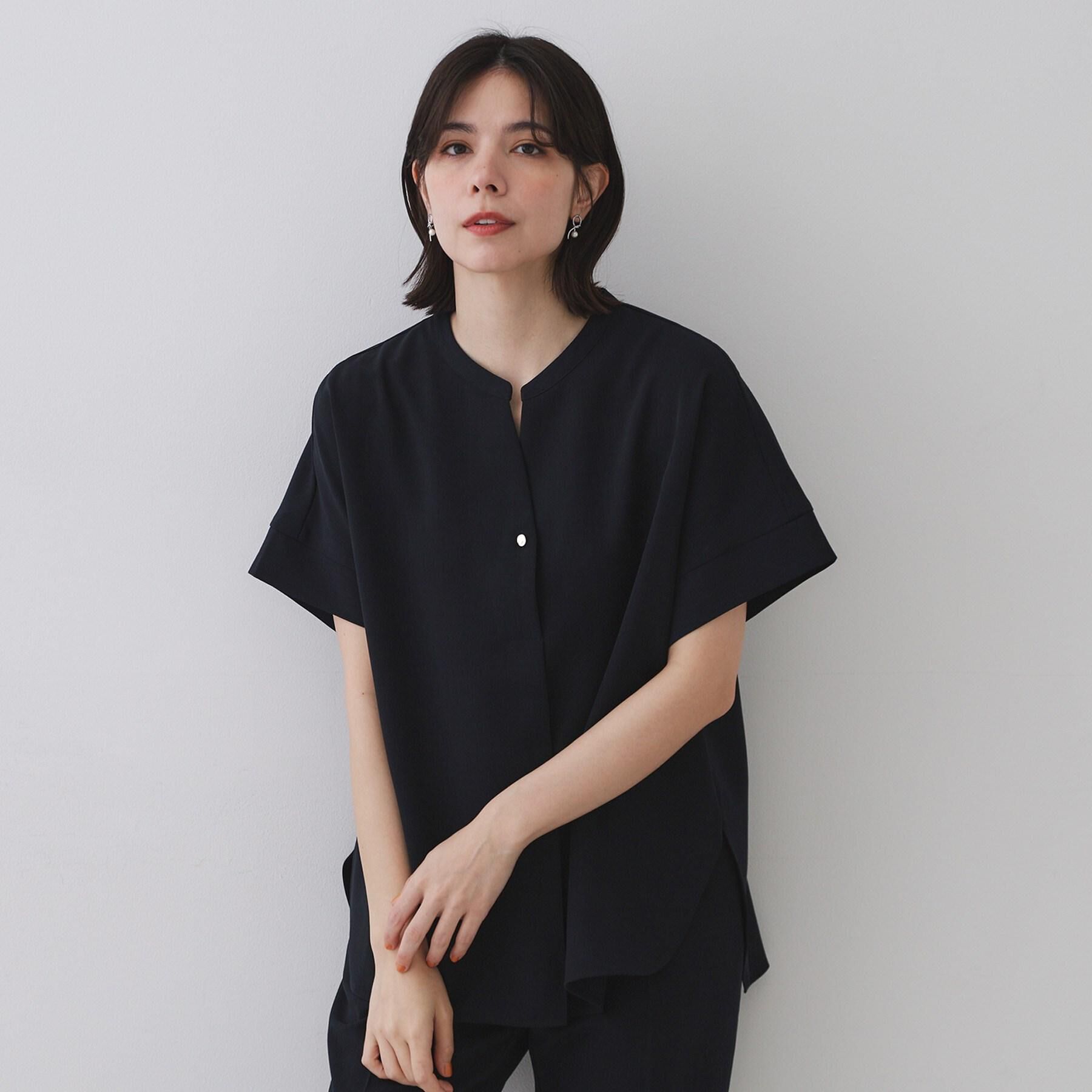 OPAQUE.CLIP「スキッパーブラウス【防シワ/ストレッチ/洗濯機OK】《5色展開/SS-LLサイズ/セットアップ対応》」|シャツ・ブラウス|