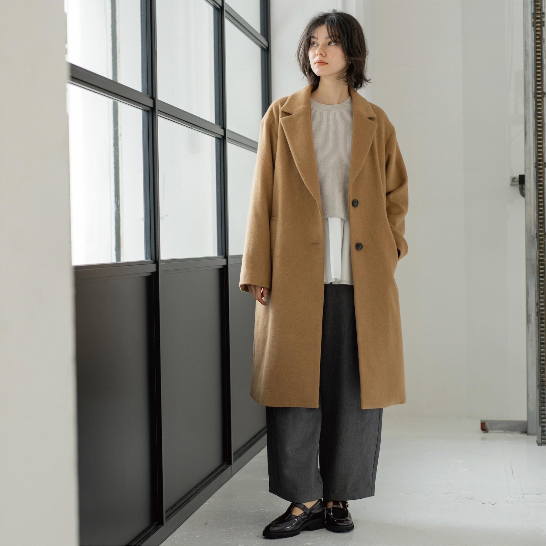 OPAQUE.CLIP「カシミヤブレンドウールチェスターコート」|チェスターコート|