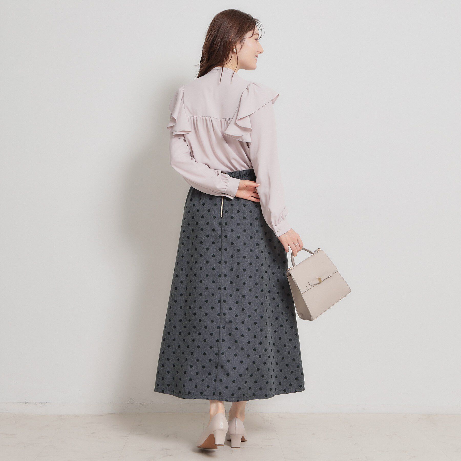 Couture broach「デニムライクドットスカート」|スカート|