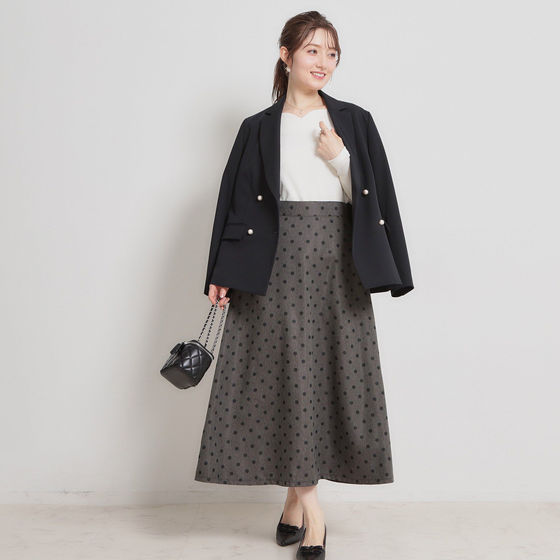 Couture broach「デニムライクドットスカート」|スカート|