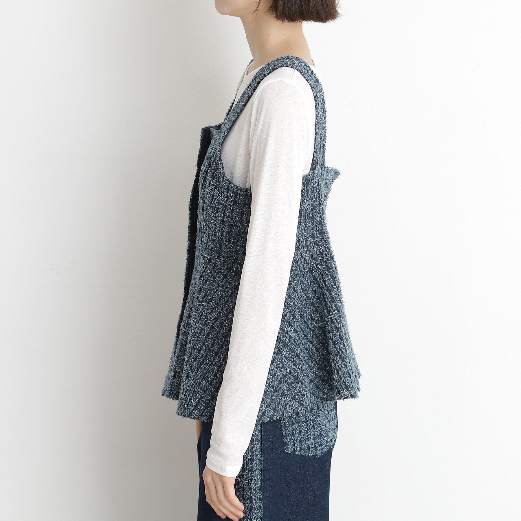 THE SHOP TK「ジャカードデニムビスチェ【洗濯機OK】」|ベスト・ジレ|