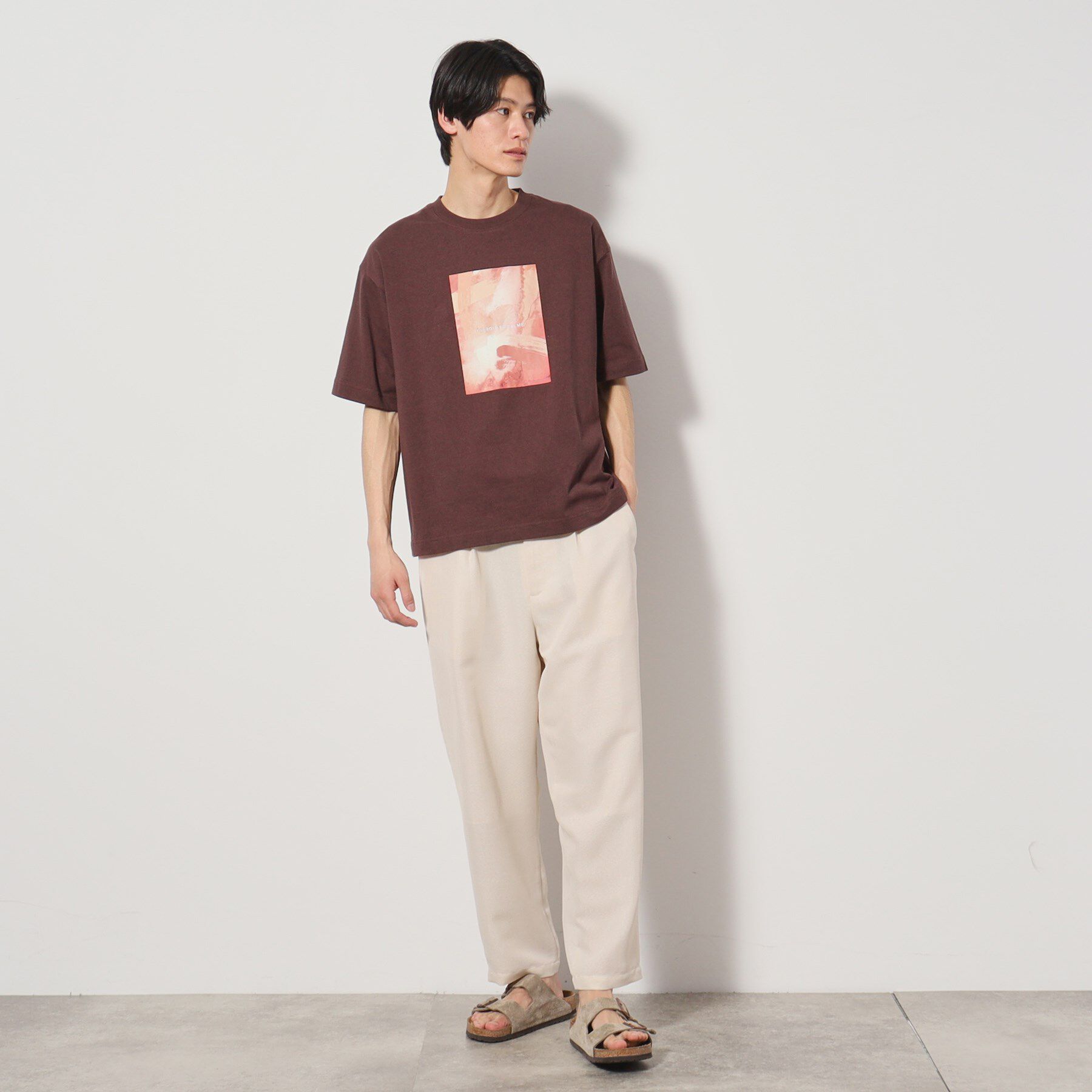 THE SHOP TK「【Begin6月号掲載】オーガニックコットンプリント半袖Tシャツ」|Tシャツ・カットソー|
