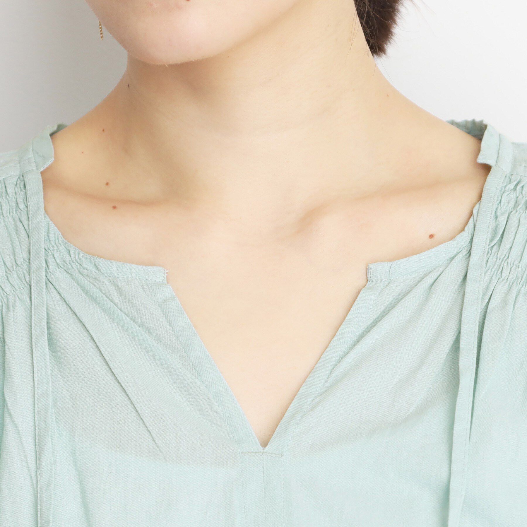 THE SHOP TK「コットンシャーリングブラウス【洗える】」|シャツ・ブラウス|