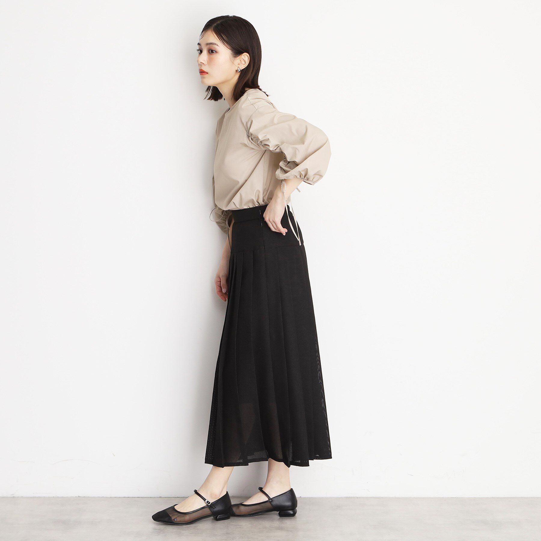 THE SHOP TK「袖シャーリングブラウス【洗濯機OK】」|シャツ・ブラウス|