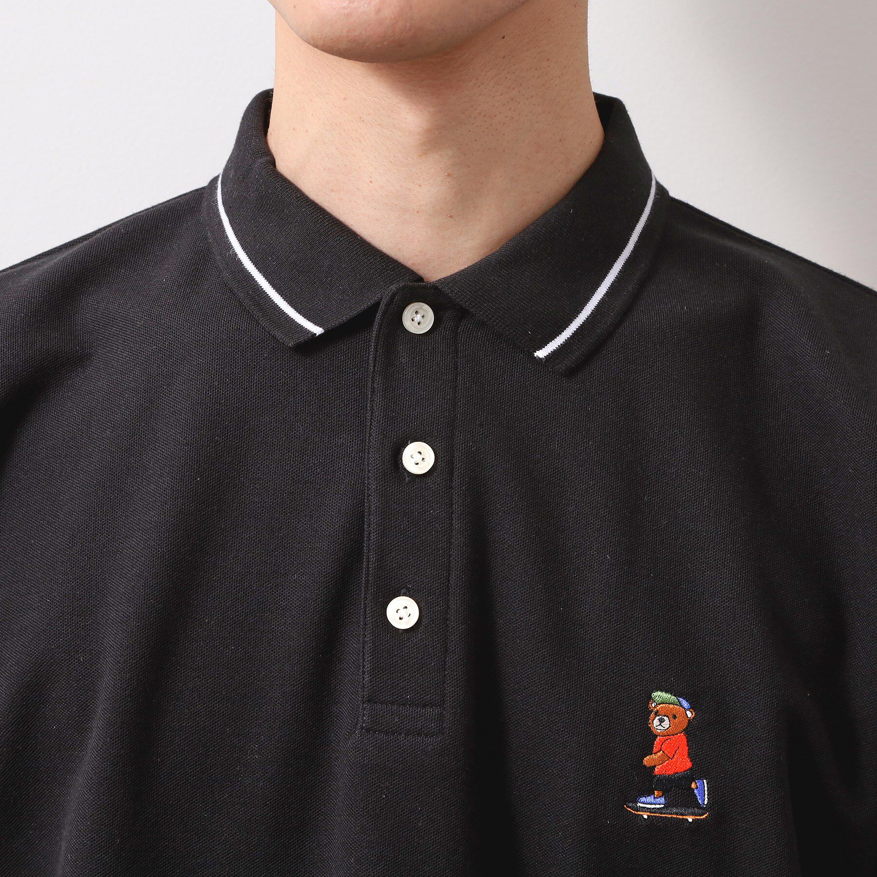 THE SHOP TK「アニマル刺繍半袖ポロシャツ　【洗濯機OK/ユニセックス】」|ポロシャツ|