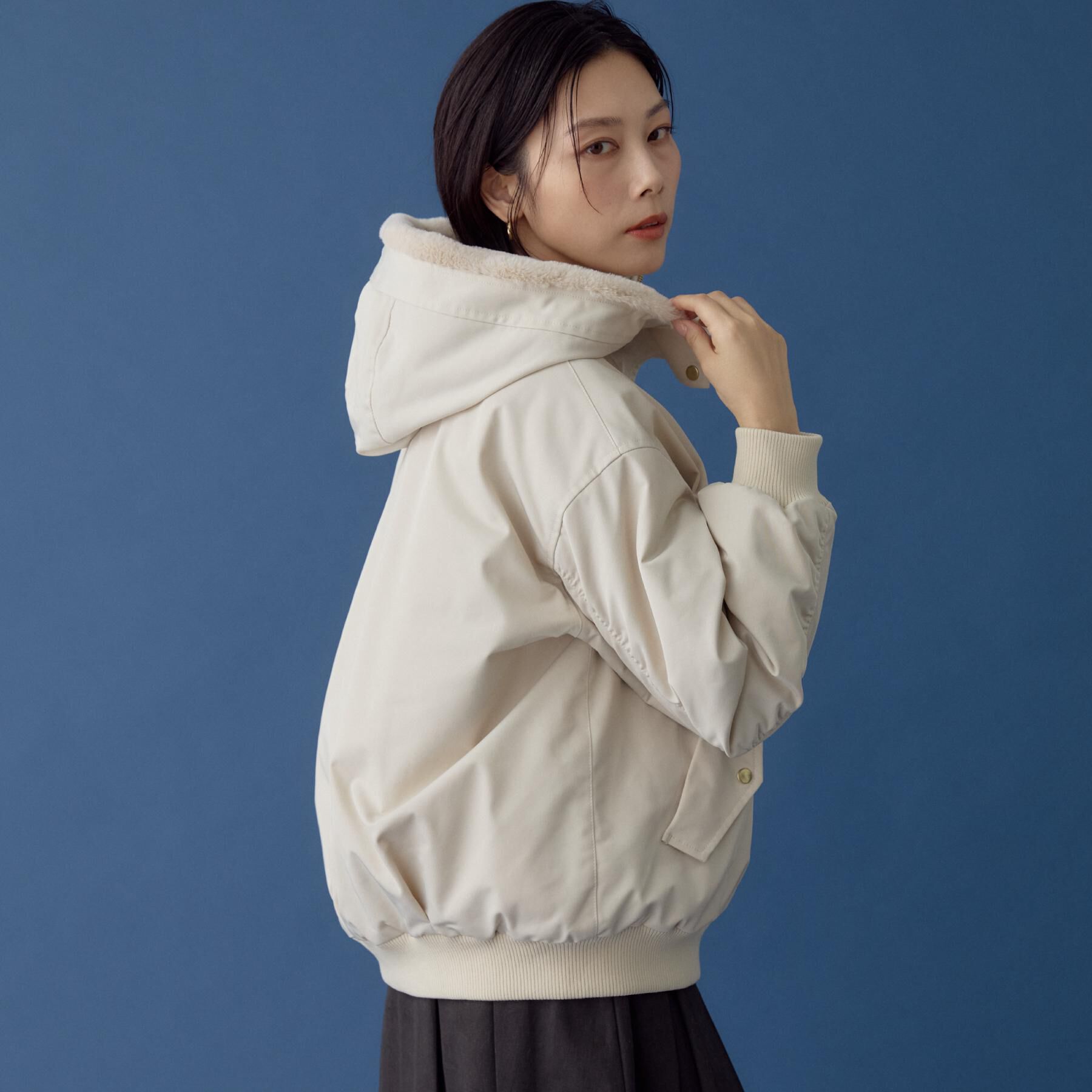 THE SHOP TK「【2WAY/洗える】リバーシブル フェイクファーブルゾン」|ブルゾン・スタジャン|