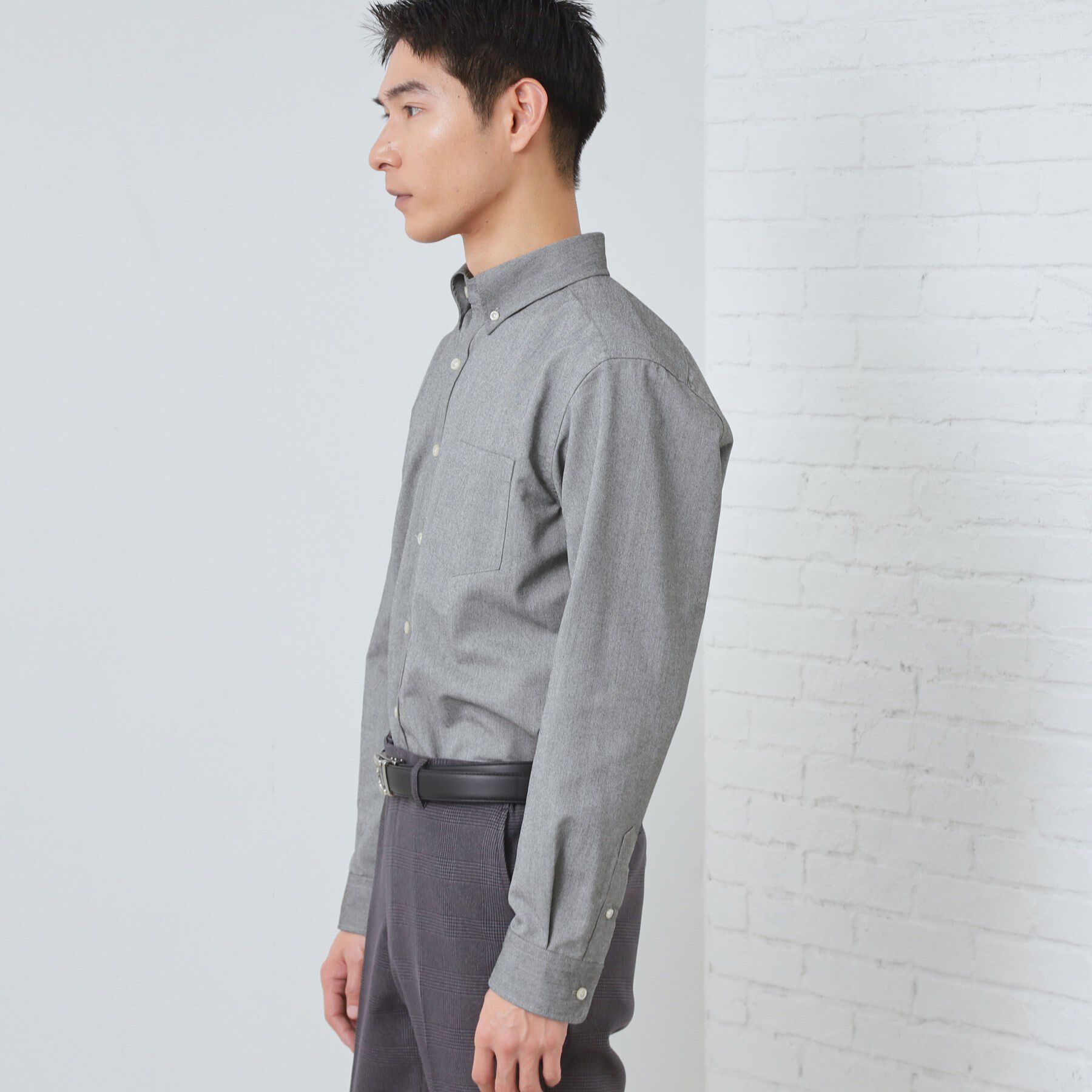 THE SHOP TK「【ON/OFF兼用】シャンブレー オックスシャツ 洗濯機OK / 吸水速乾 / 汗じみ防止」|シャツ・ブラウス|