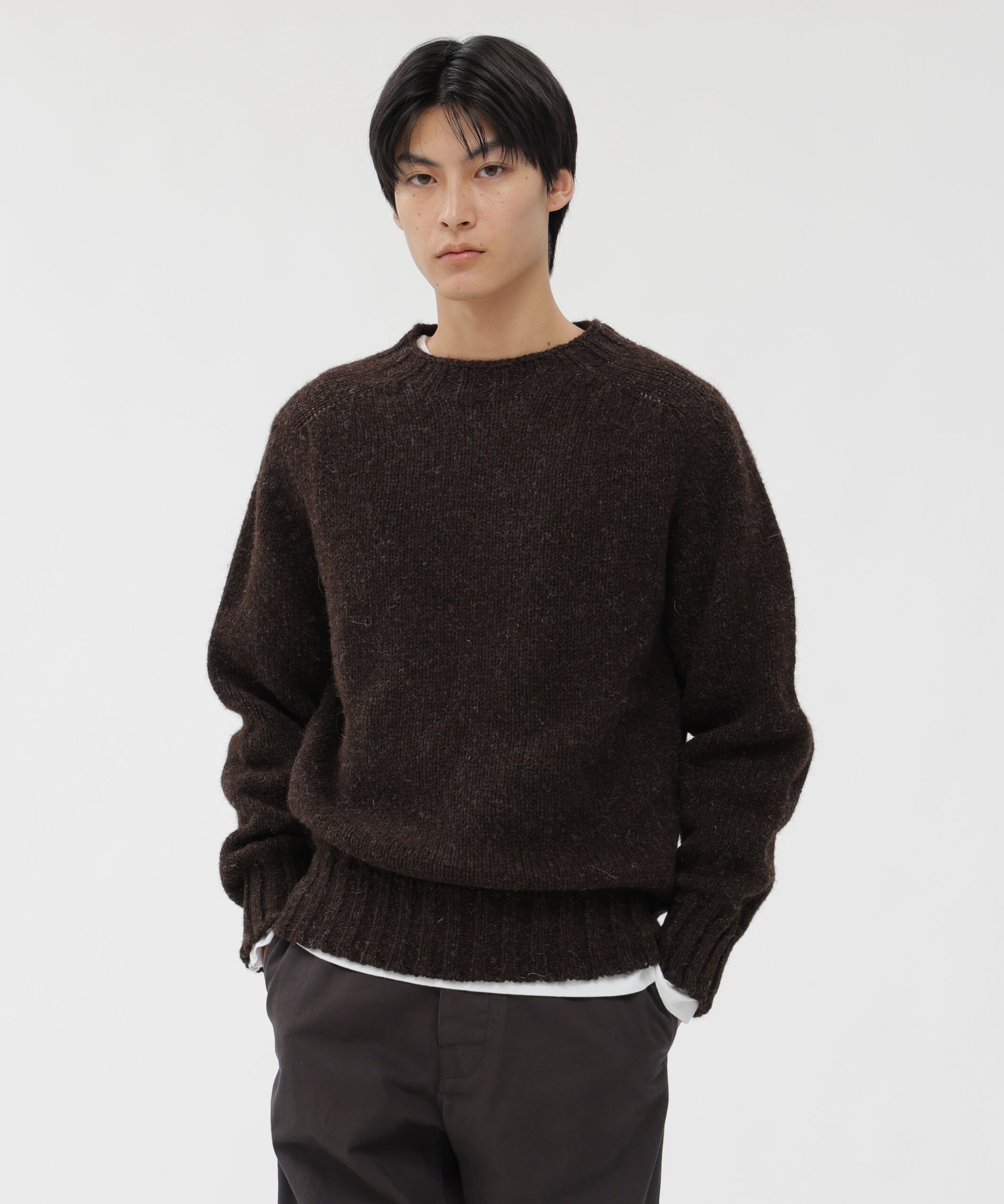 MHL.「RUSTIC WOOL KNITWEAR」|ニット・セーター|DARK BROWN2