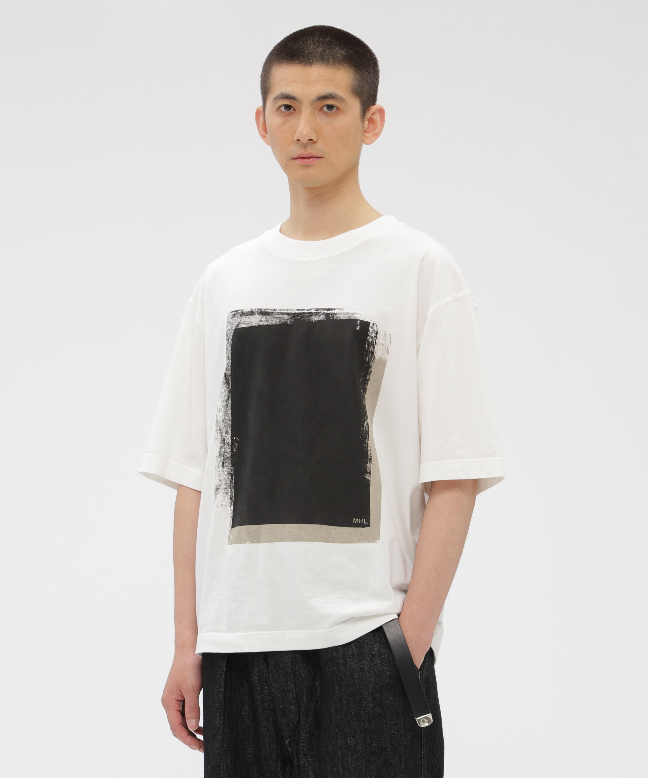 MHL.「LIGHT COTTON JERSEY TOP」|Tシャツ・カットソー|WHITE