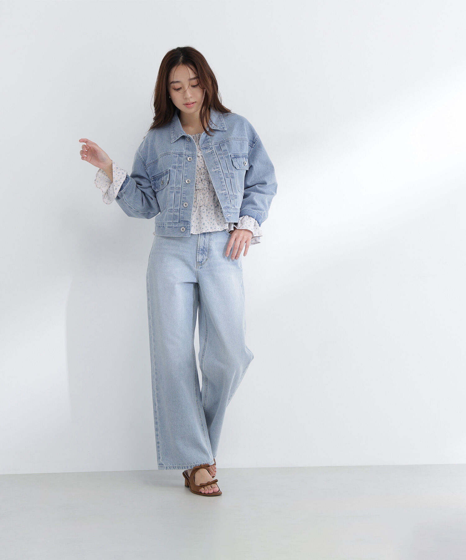  「ワイドストレートデニムパンツ」|その他|