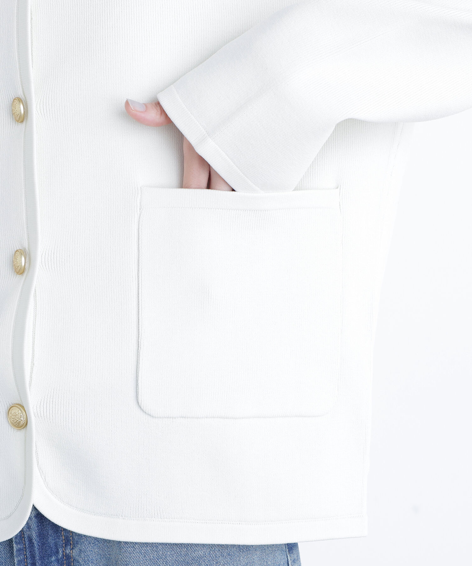  「〈N.〉ゴールドボタンニットカーディガン」|ニット・セーター|