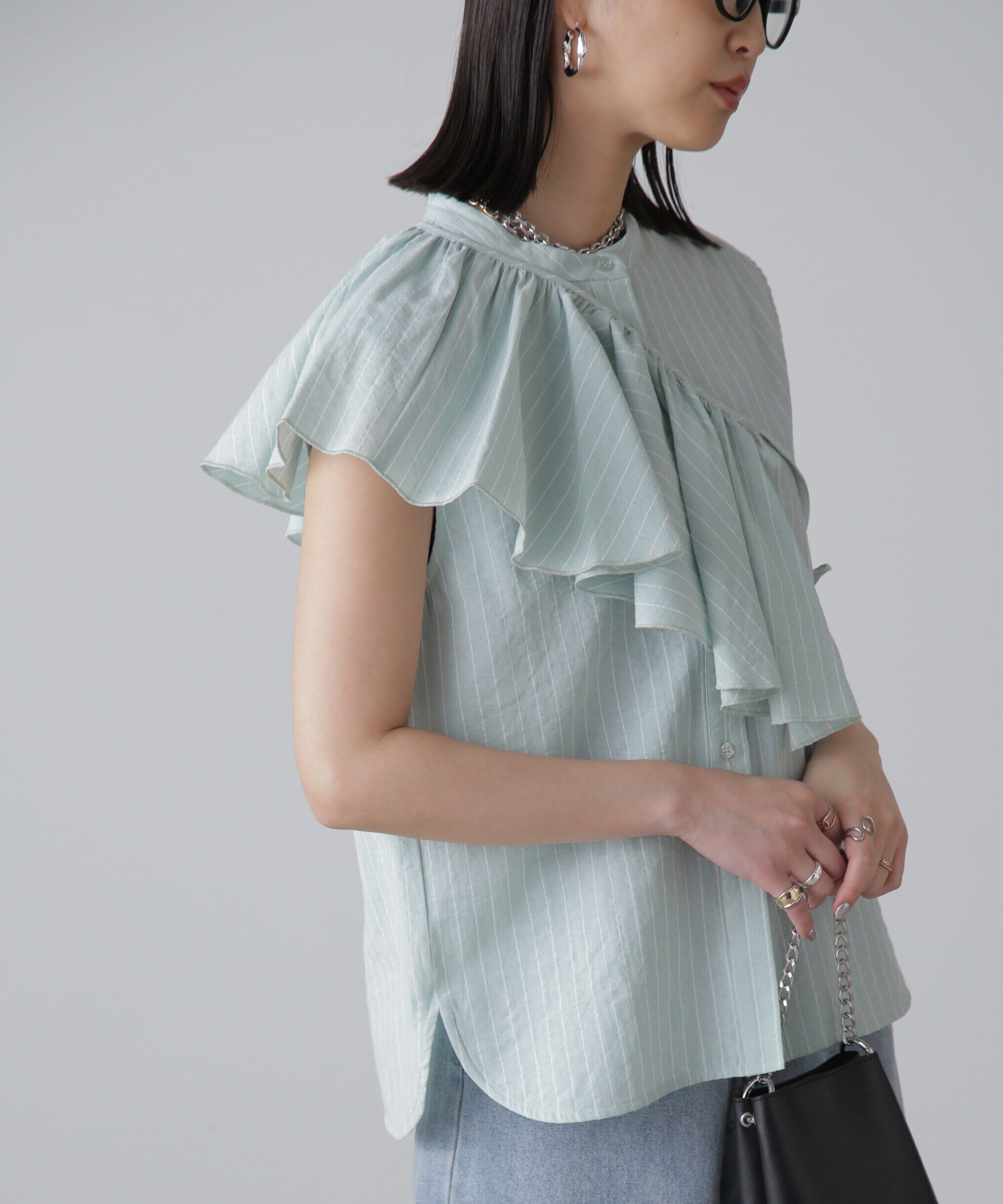  「マルチウェイフリルセットブラウス」|シャツ・ブラウス|