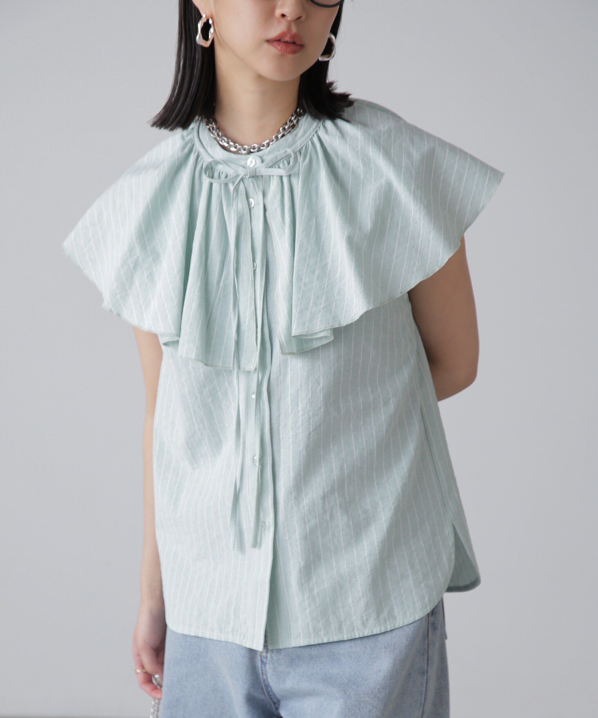  「マルチウェイフリルセットブラウス」|シャツ・ブラウス|