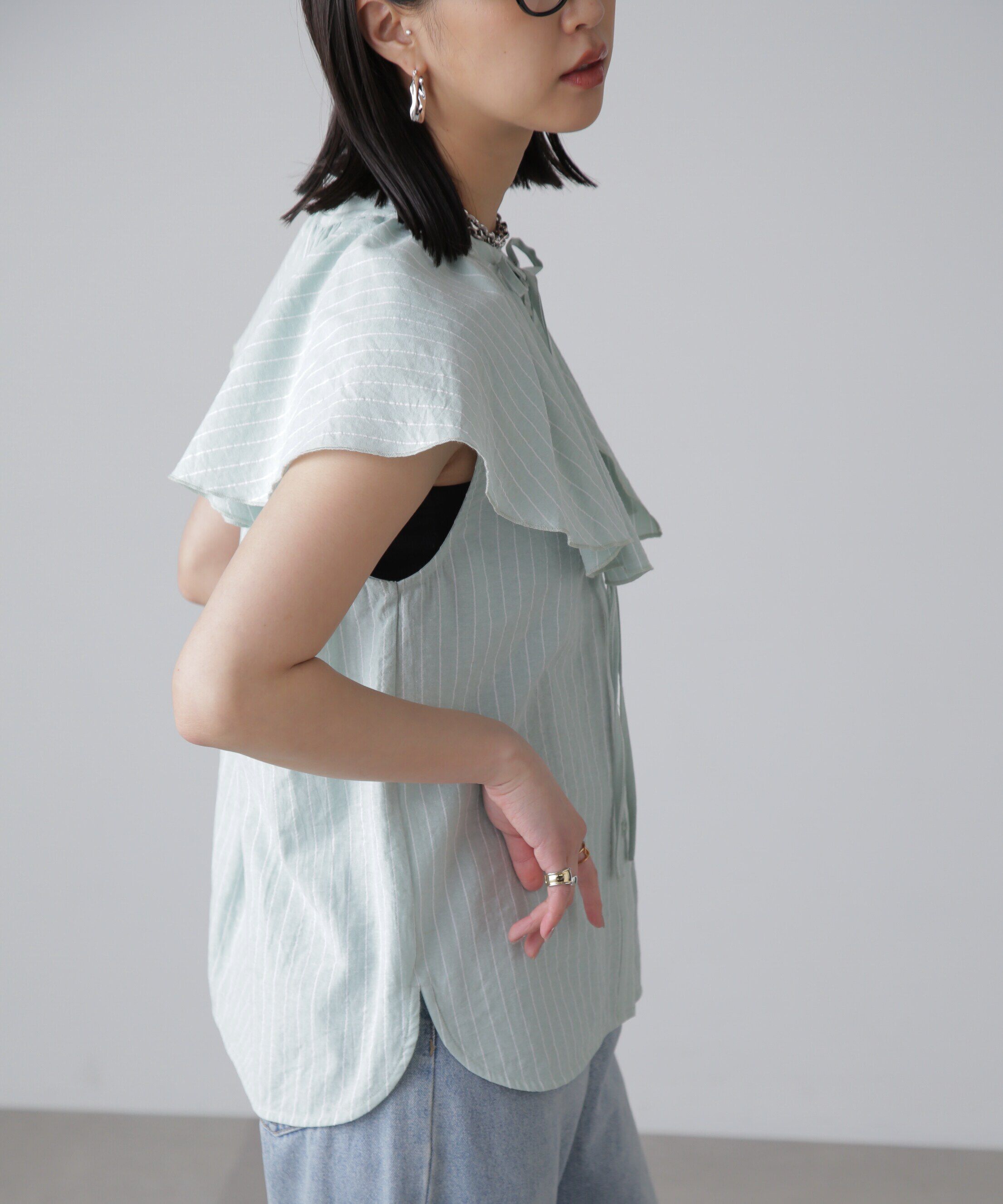  「マルチウェイフリルセットブラウス」|シャツ・ブラウス|