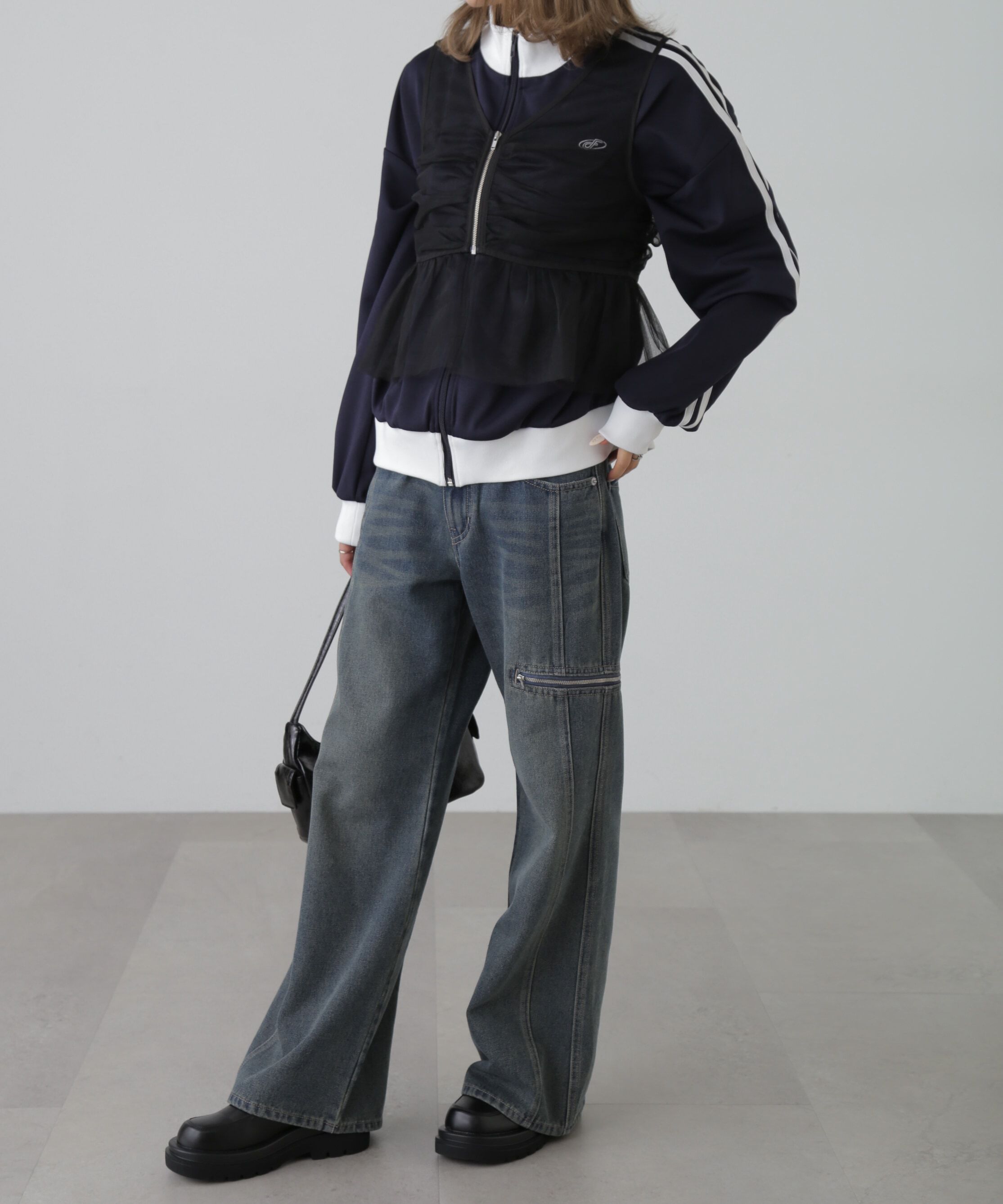  「チュールジップペプラムビスチェ」|シャツ・ブラウス|