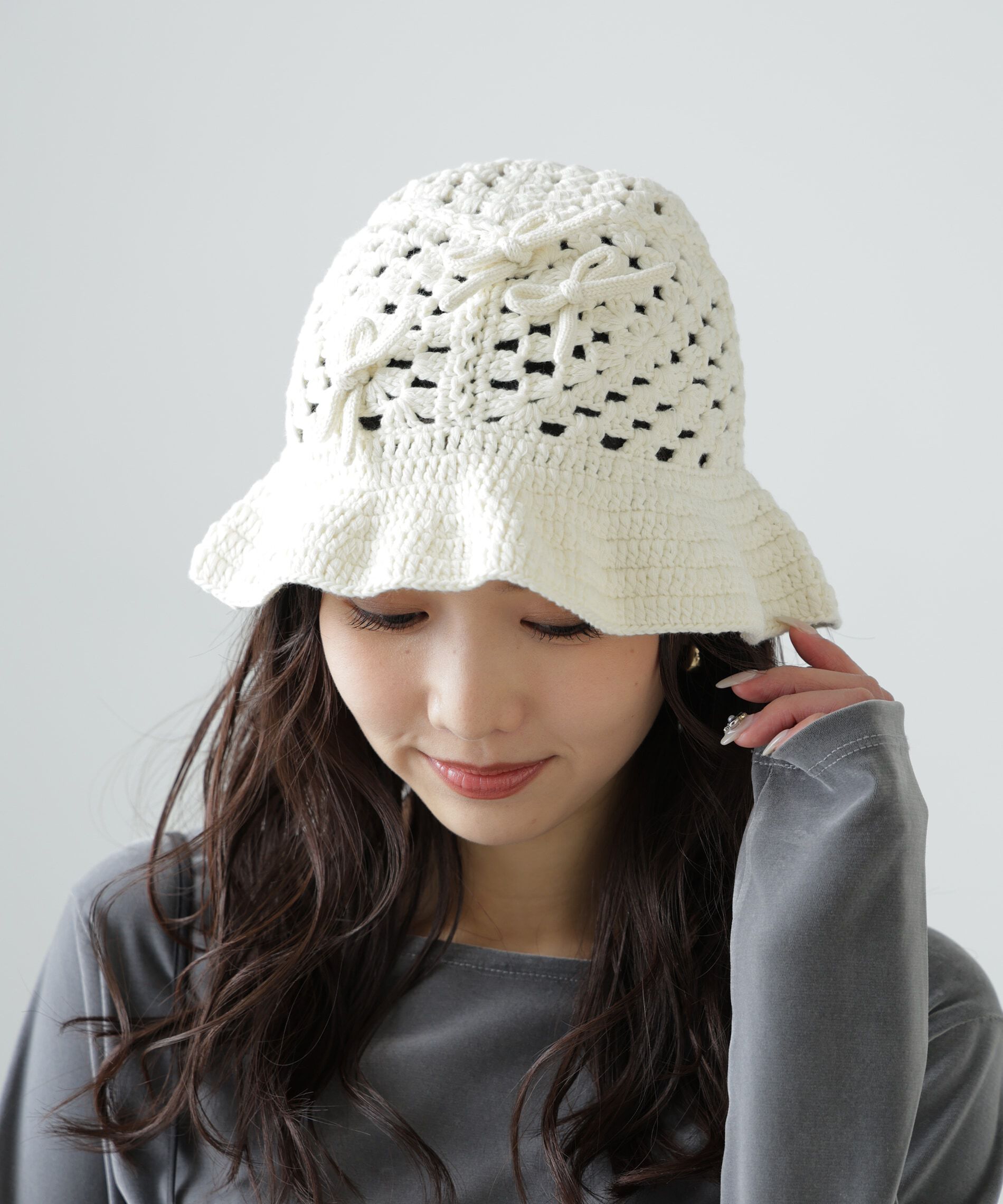  「リボンニットクロッシェ」|ソックス|