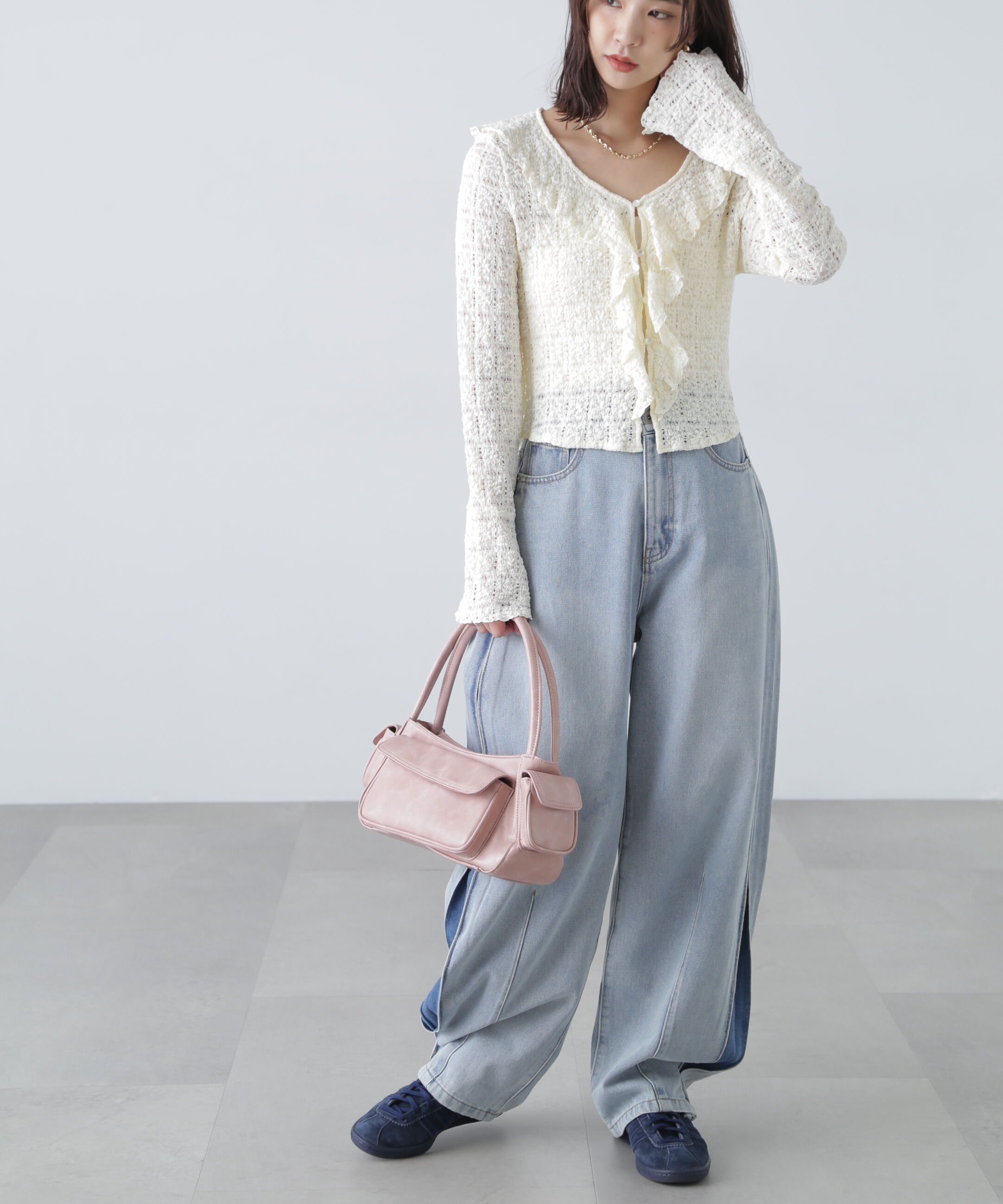  「[低身長サイズ/Sシリーズ]サイドタックカーブデニムパンツ」|その他|