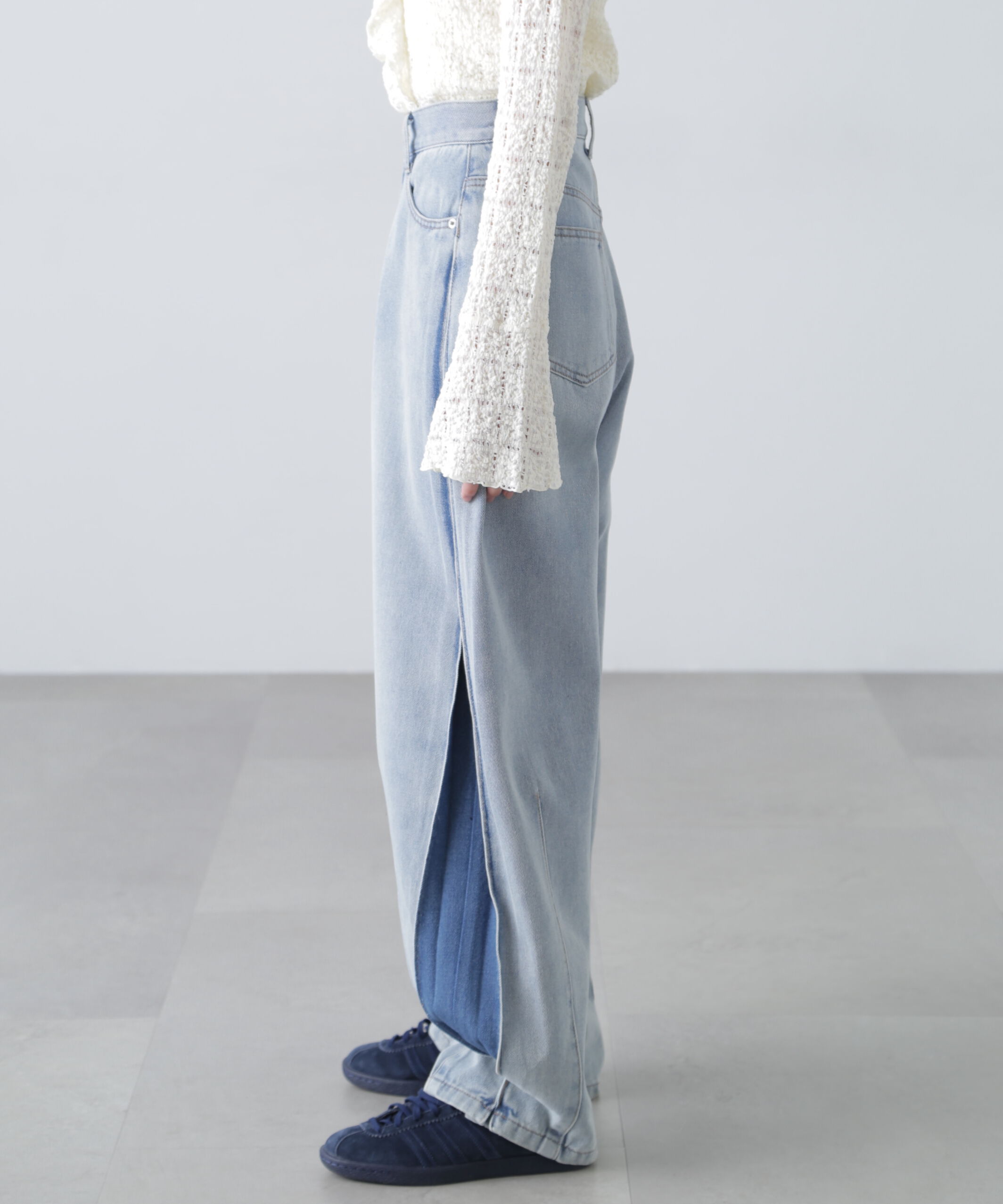  「[低身長サイズ/Sシリーズ]サイドタックカーブデニムパンツ」|その他|