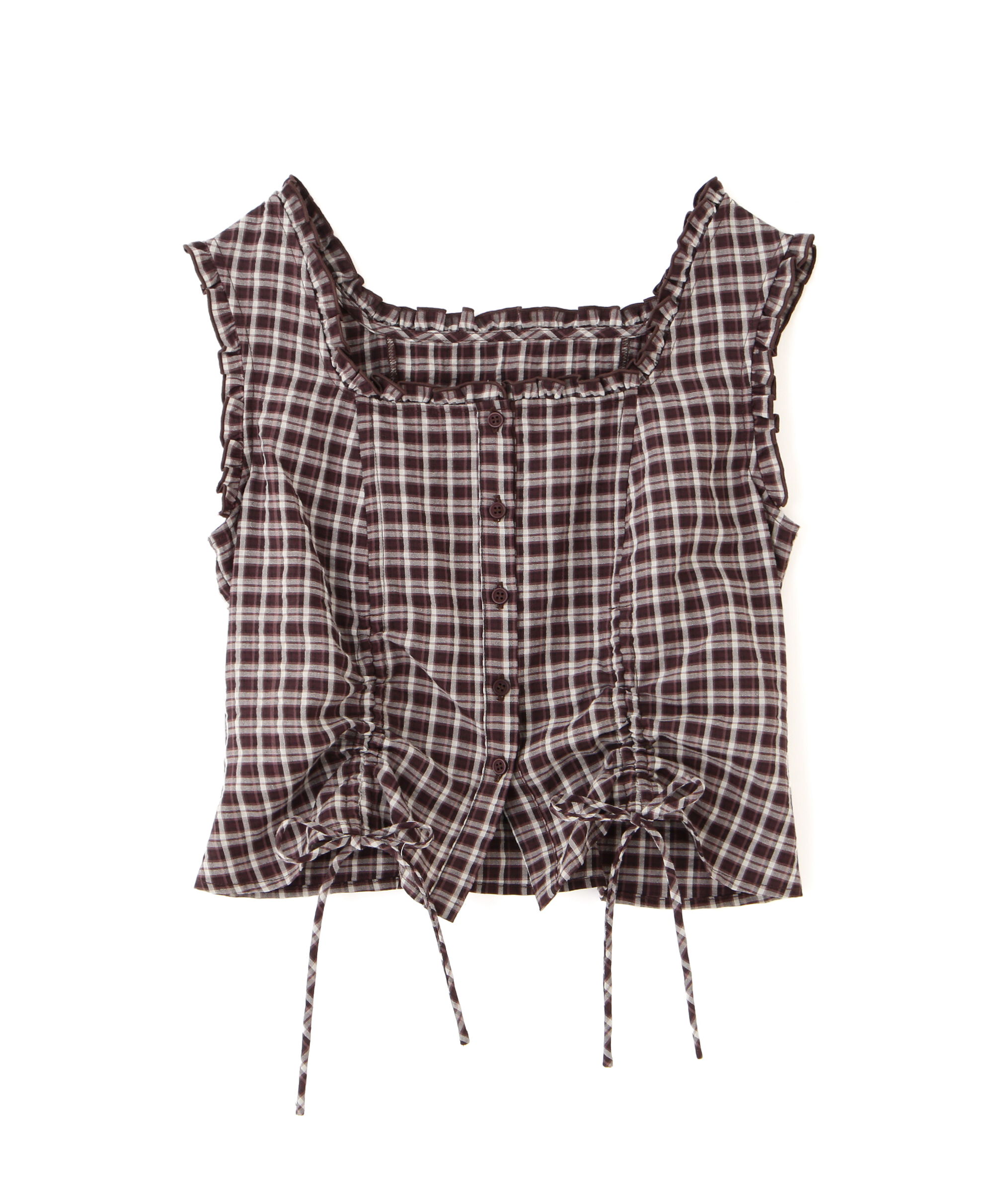  「ドロストノースリーブブラウス」|シャツ・ブラウス|