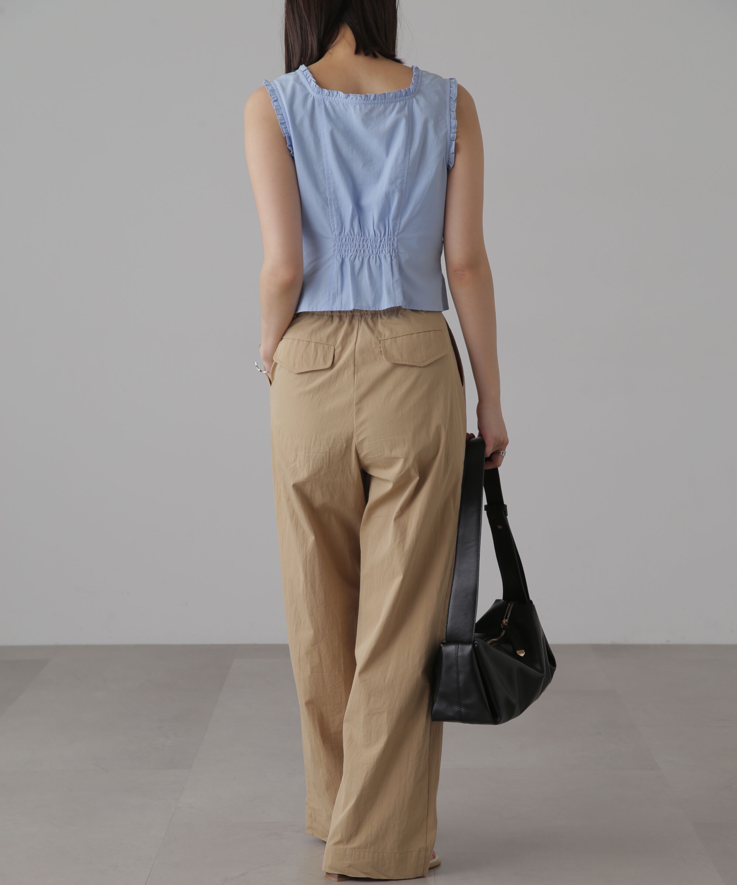  「ドロストノースリーブブラウス」|シャツ・ブラウス|