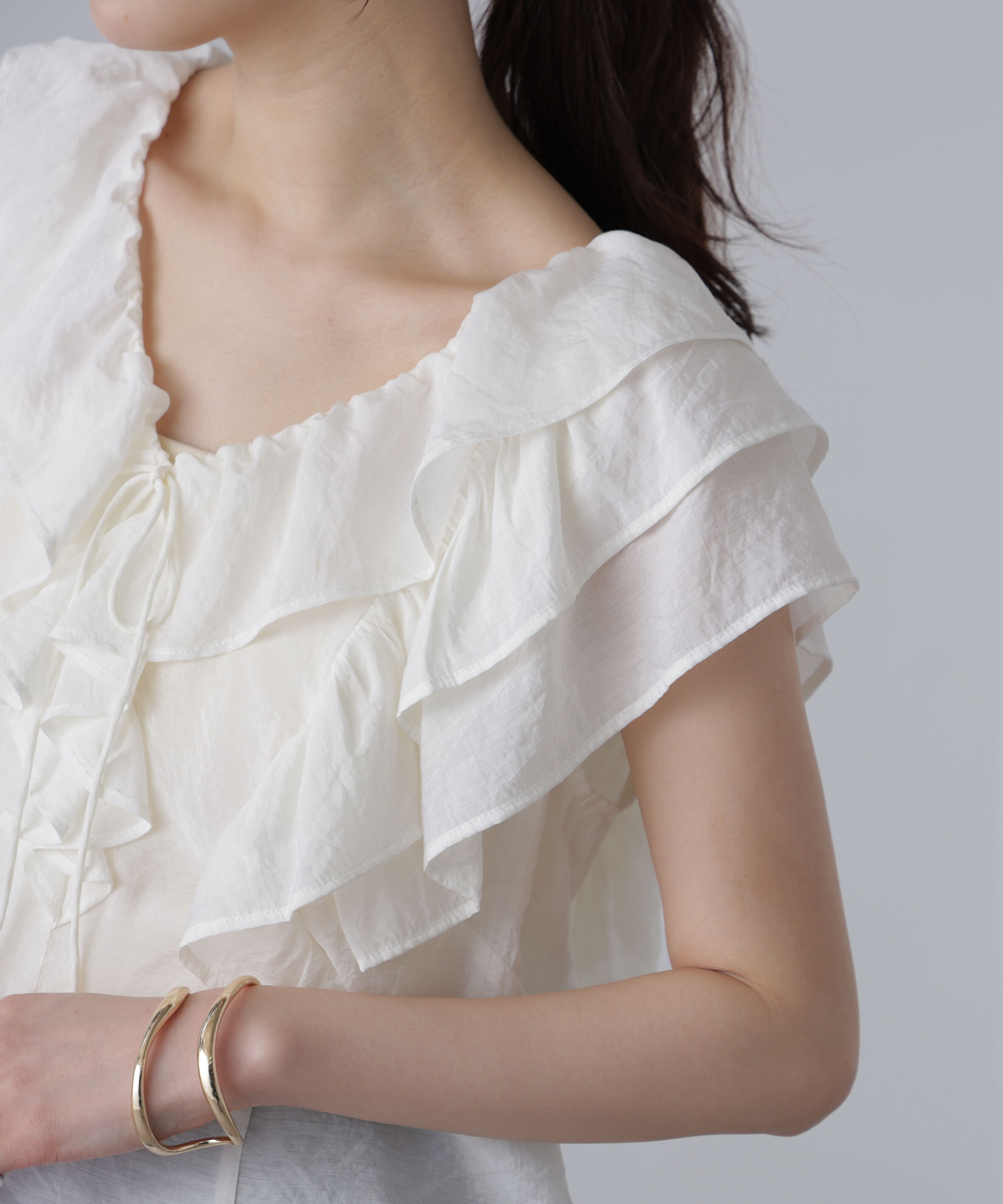  「フリルフレンチブラウス」|シャツ・ブラウス|
