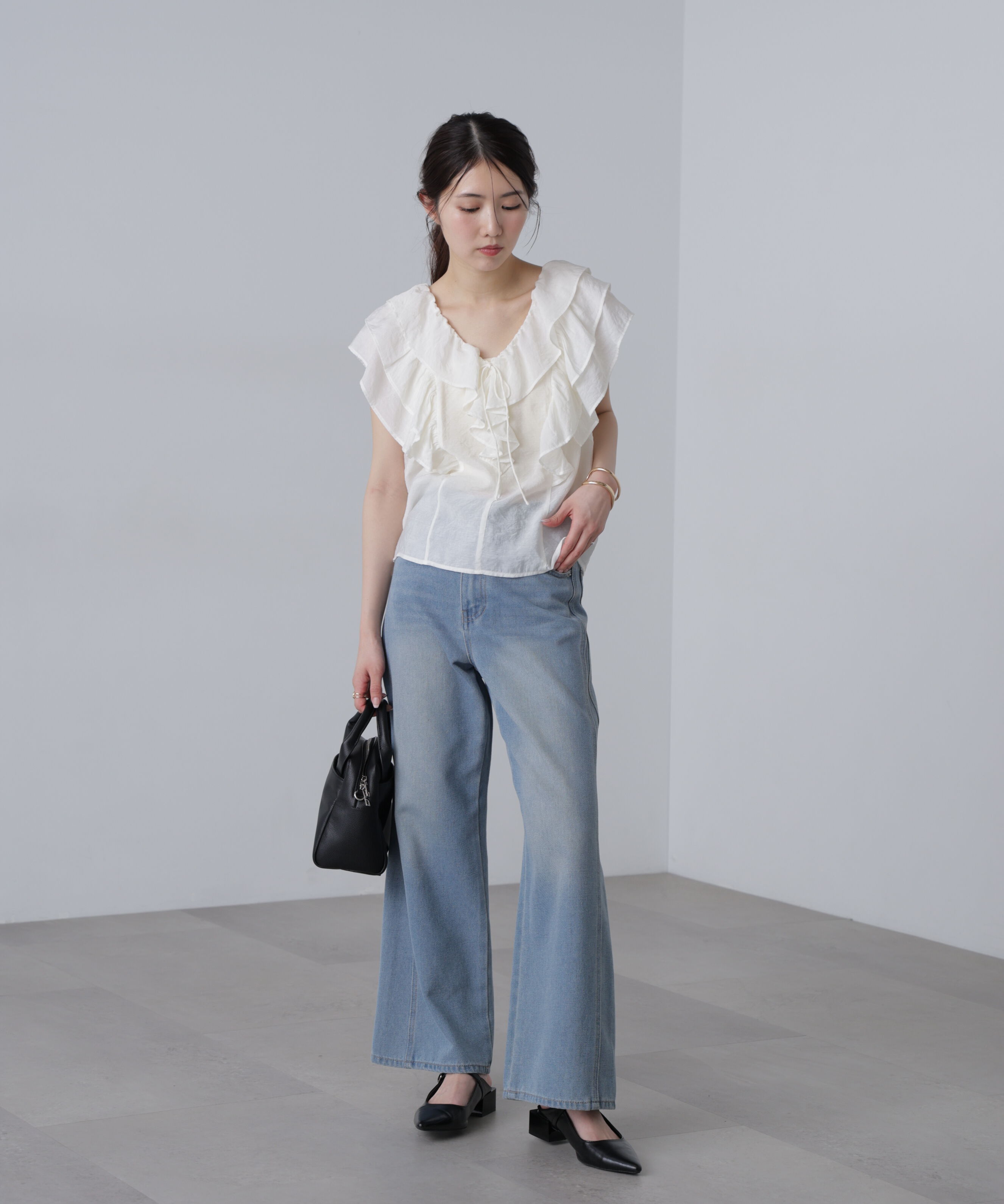  「フリルフレンチブラウス」|シャツ・ブラウス|