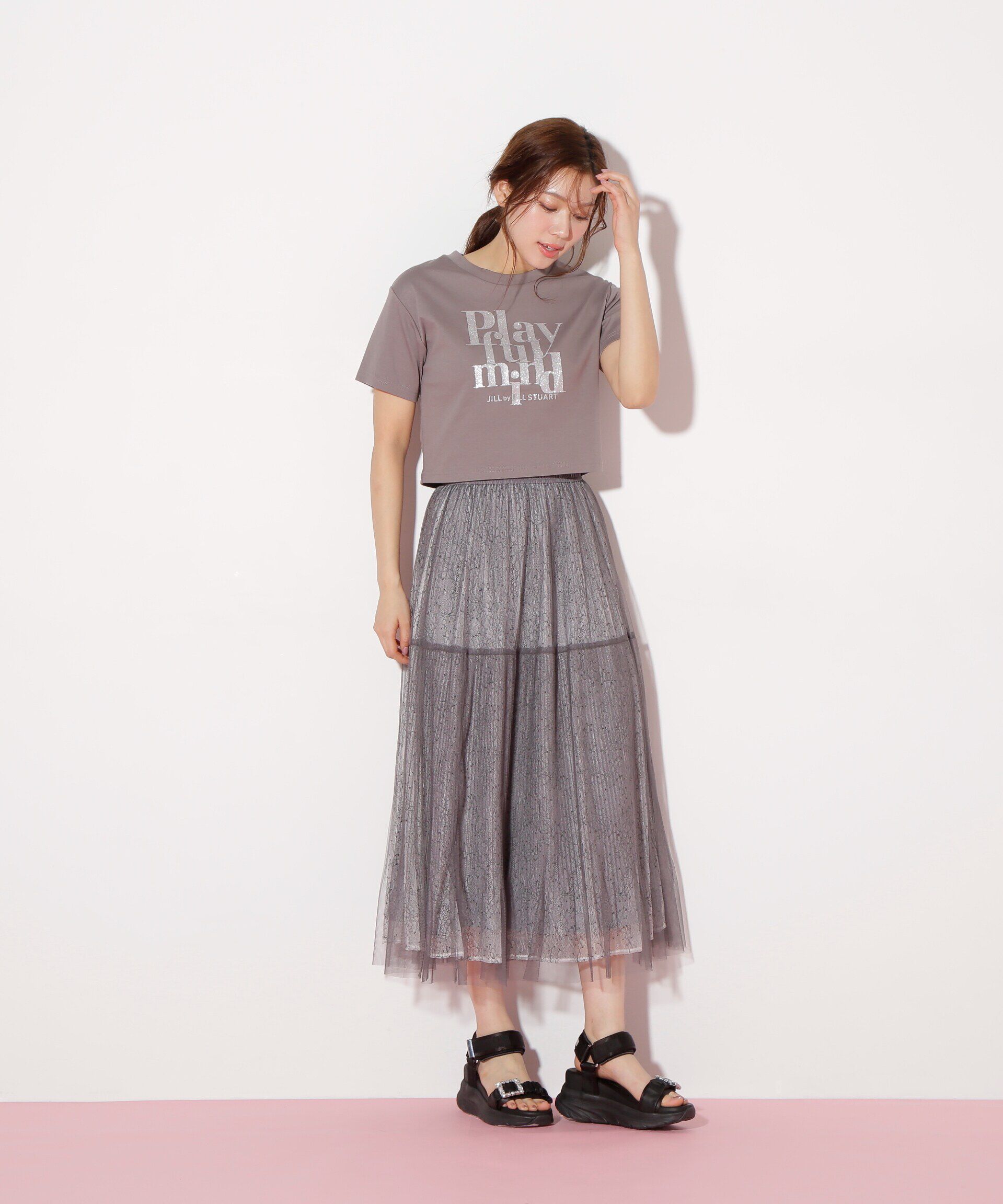  「レイヤードチュールスカート」|スカート|